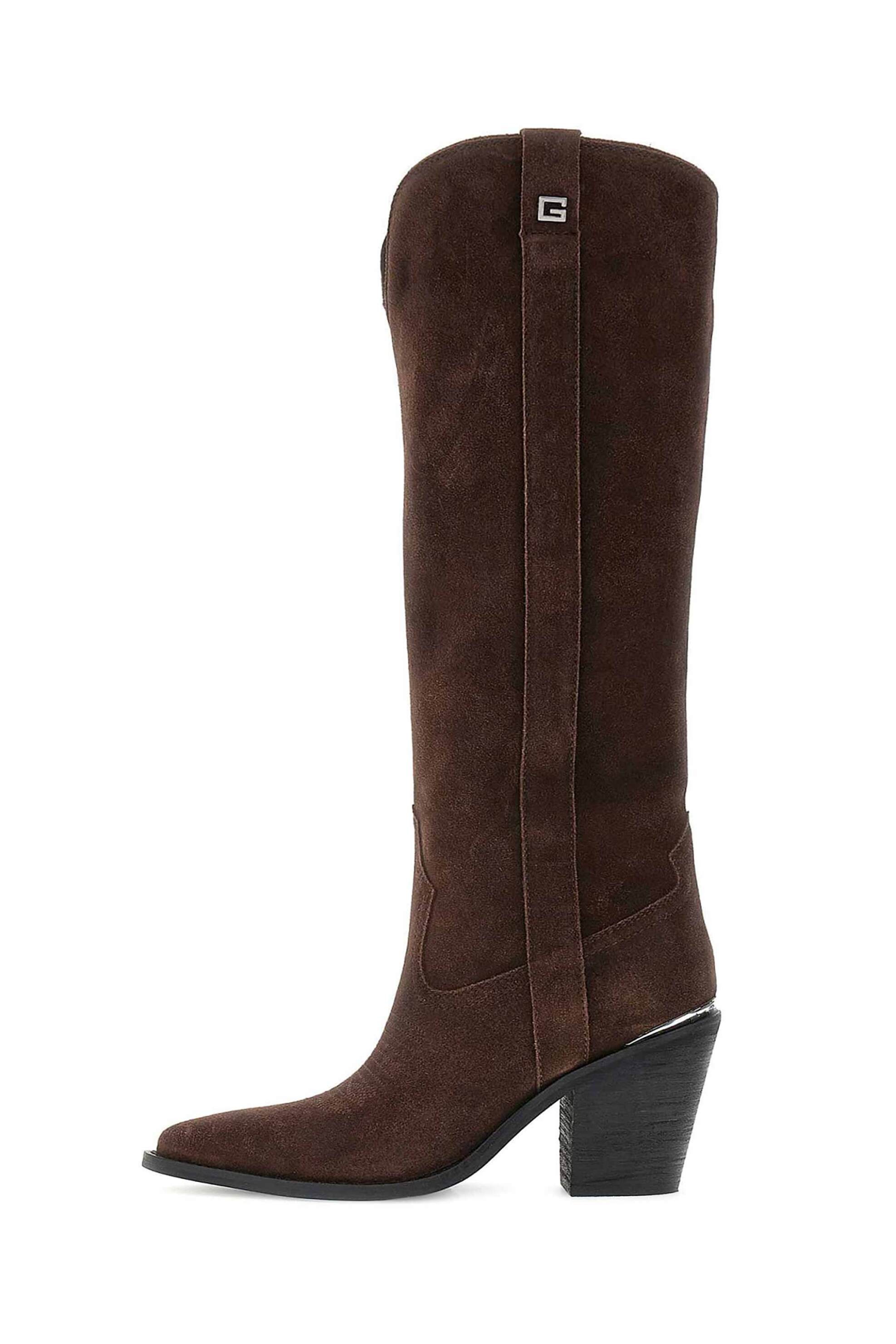 GUESS Guess γυναικείες suede μπότες "Sashan" - FLTSN2SUE11 Καφέ