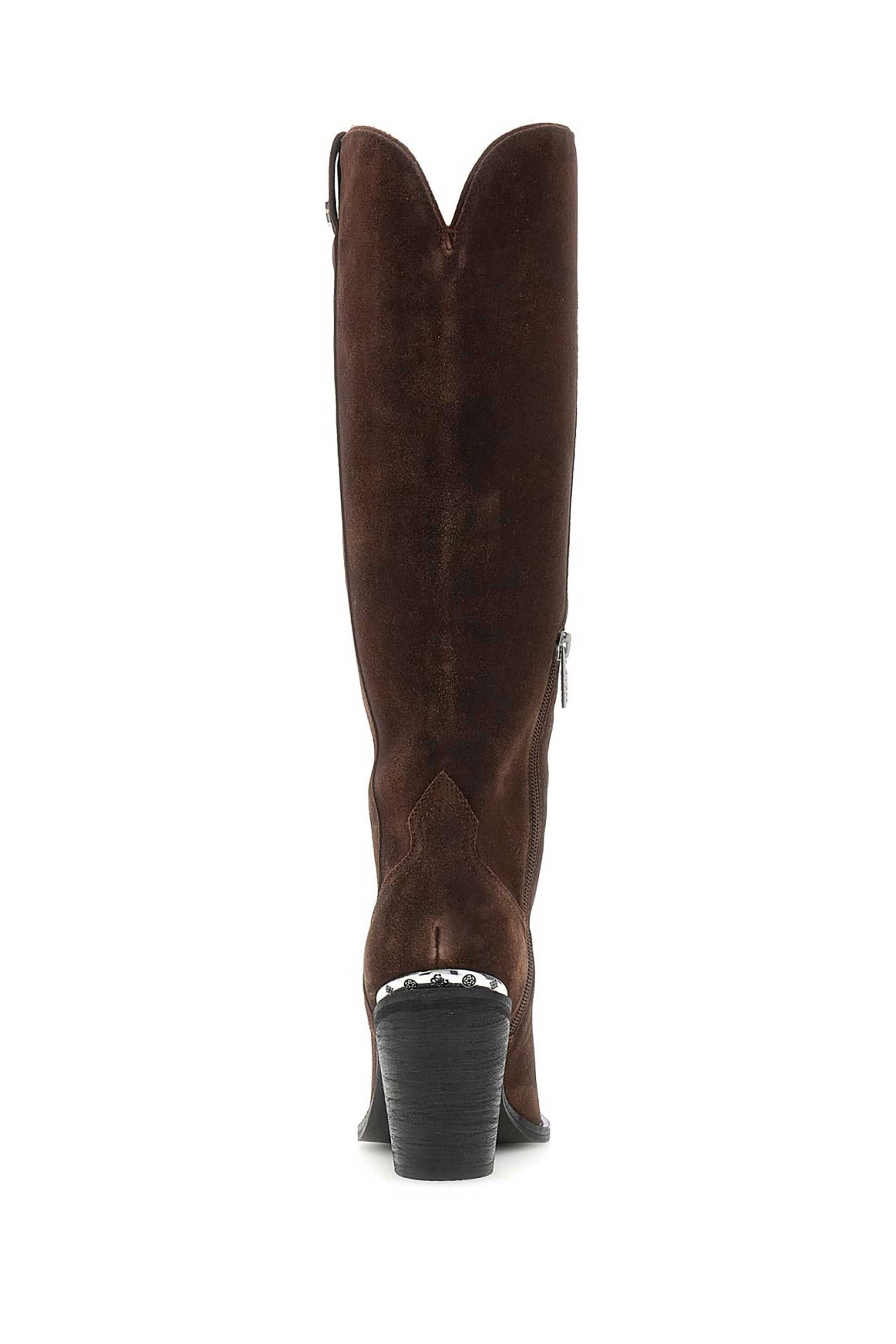 Guess Γυναικείες Suede Μπότες Sashan - Fltsn2Sue11 Καφέ