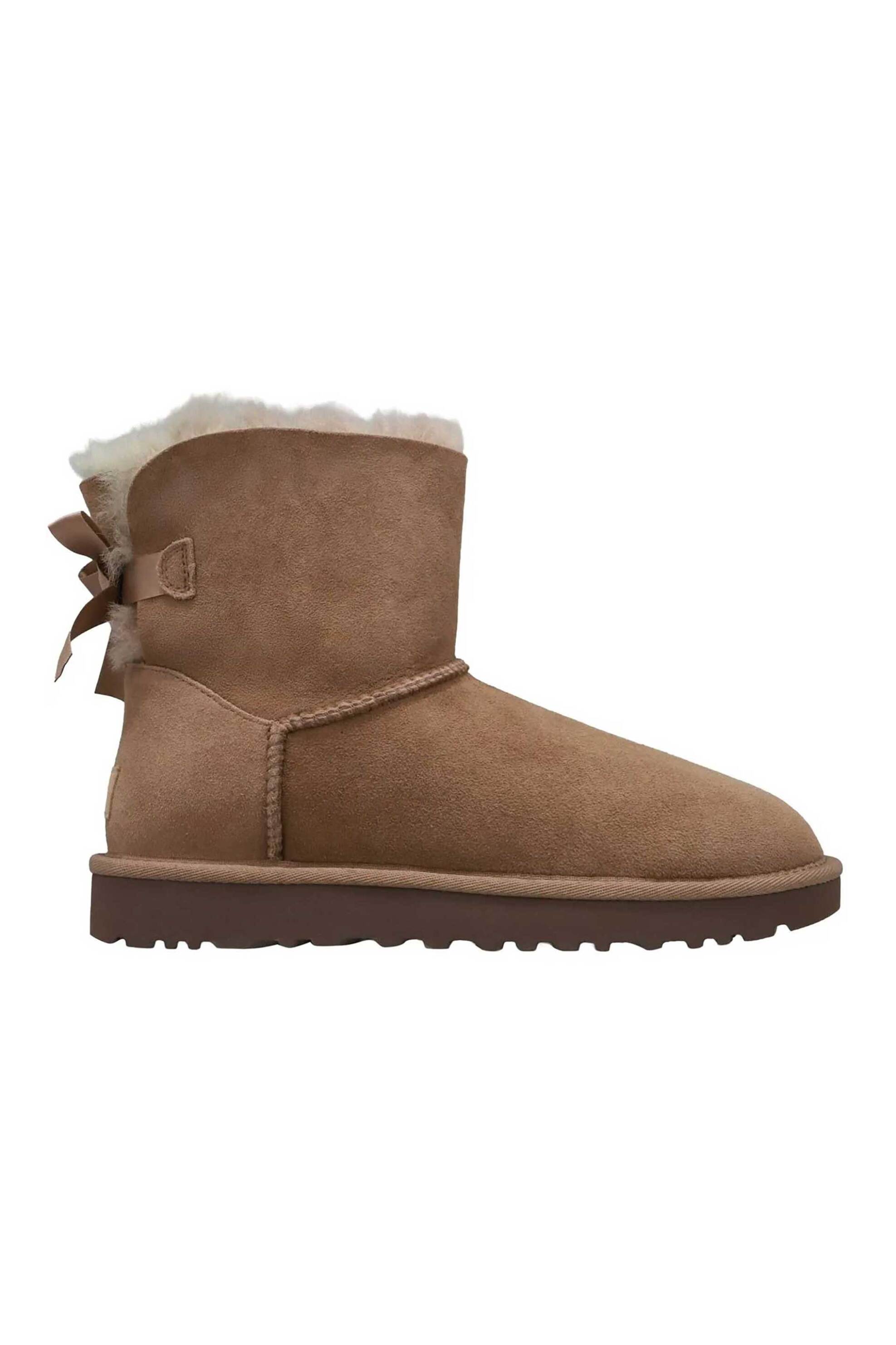 Ugg γυναικεία μποτάκια με φιόγκο ''Mini Balley Bow II'' - 1016501 Καφέ Ανοιχτό