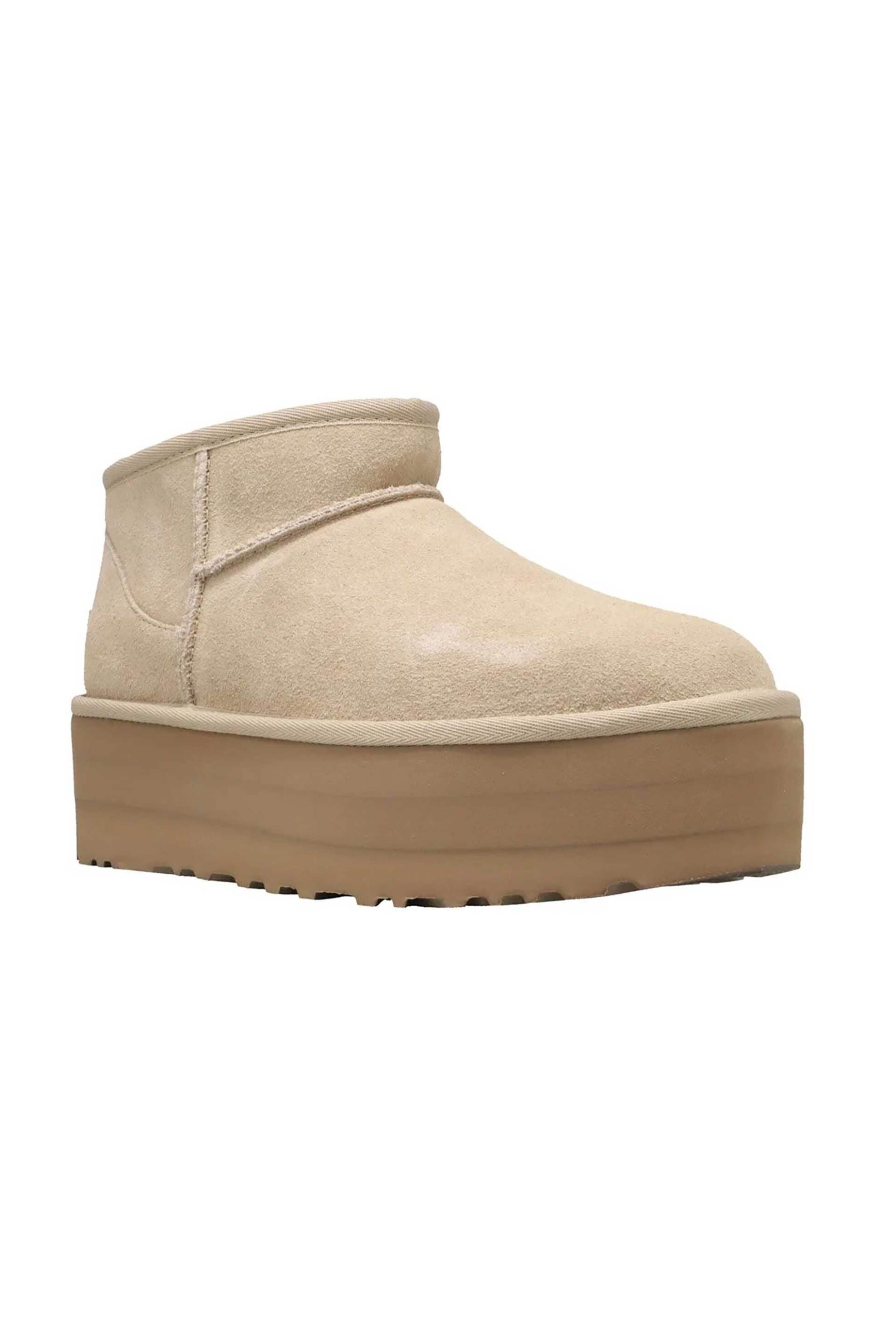 Ugg γυναικεία suede μποτάκια με ενισχυμένη σόλα - 1135092 Μπεζ