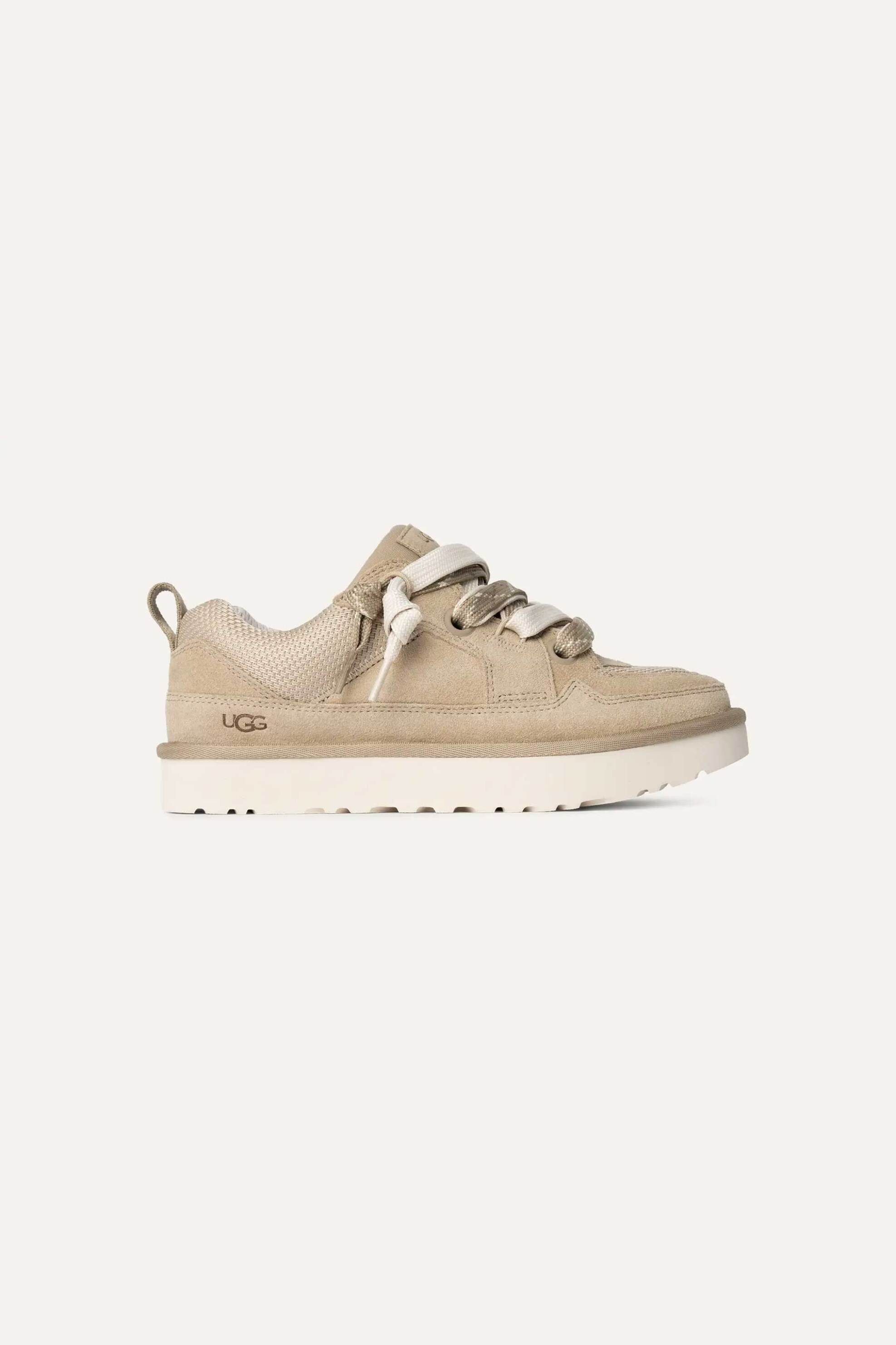 UGG Ugg γυναικεία sneakers suede "Lowmel Lo" - 1168890 Εκρού