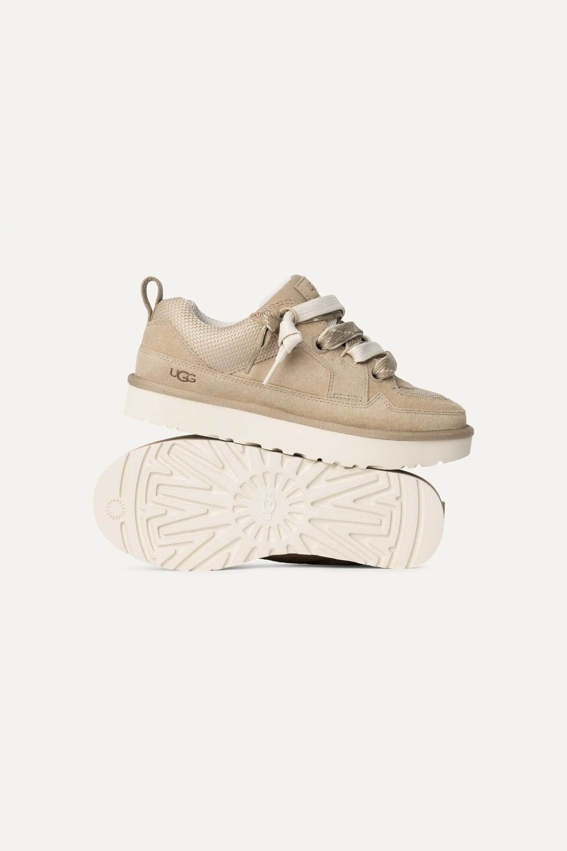 Ugg γυναικεία sneakers suede "Lowmel Lo" - 1168890 Εκρού φωτογραφία