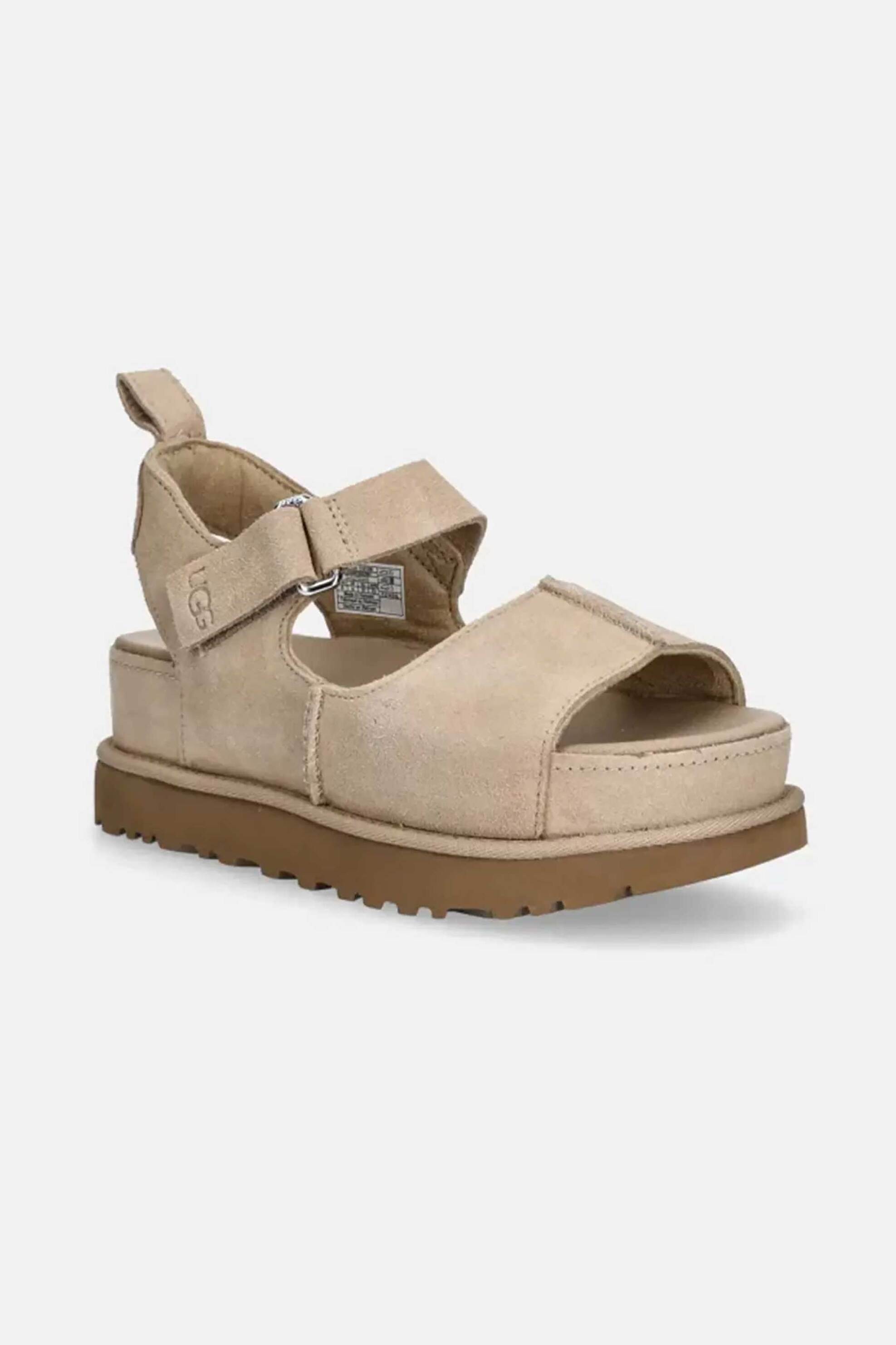UGG Ugg γυναικεία δερμάτινα σανδάλια "Goldenstar Hi" - 1167356 Μπεζ - 2