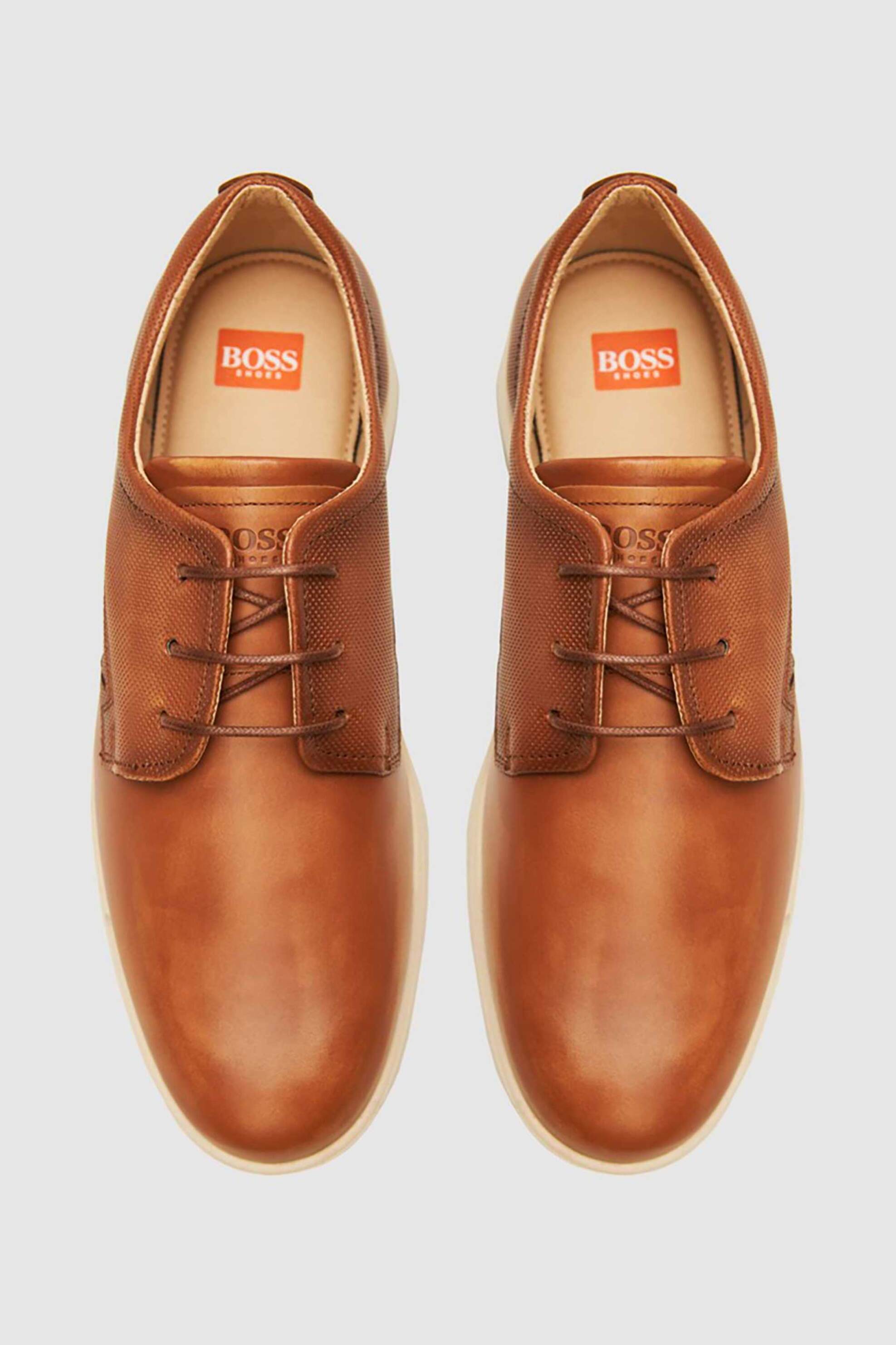 Boss Shoes ανδρικά δερμάτινα παπούτσια oxford casual - ZA267 Ταμπά φωτογραφία