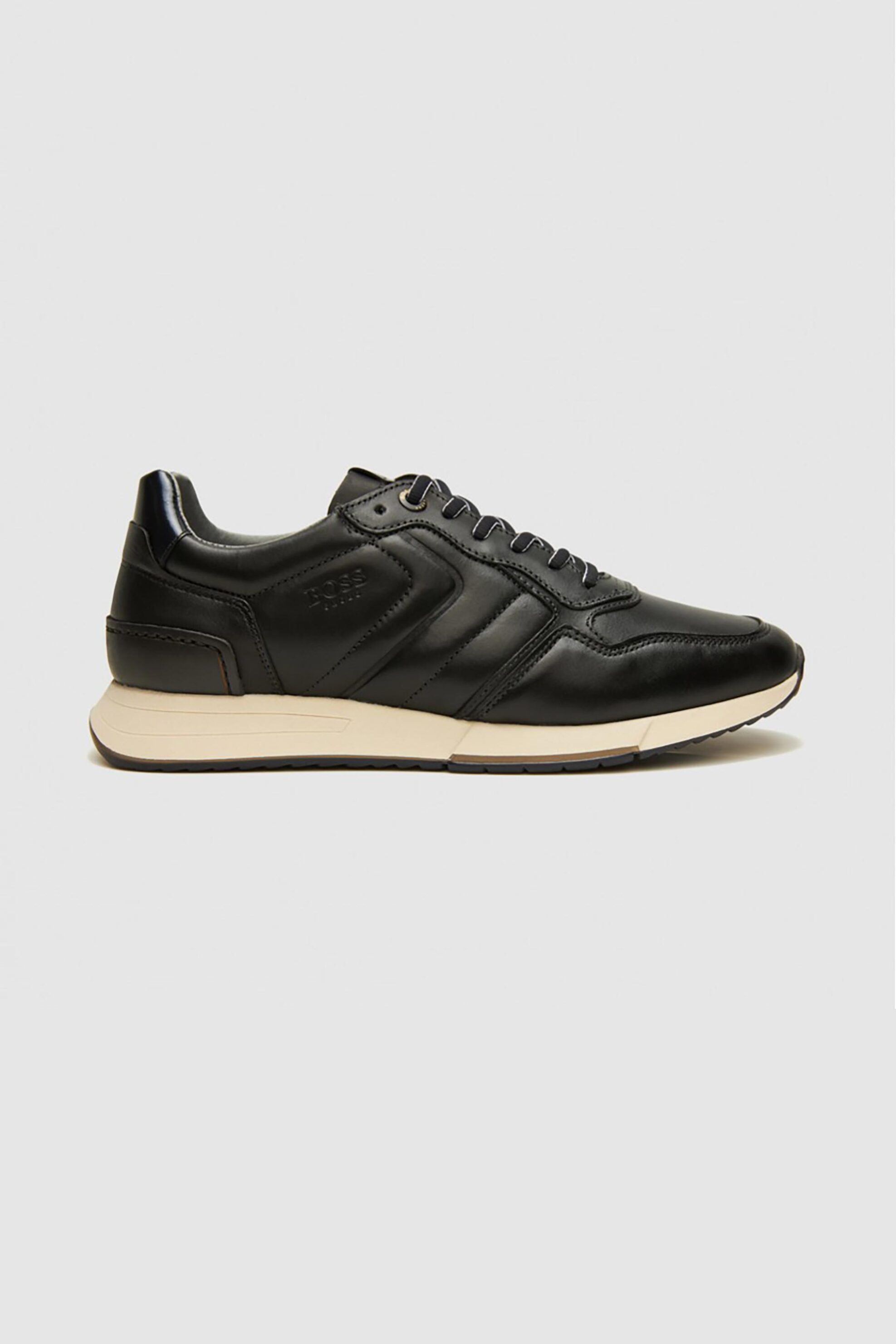 BOSS SHOES Boss Shoes ανδρικά δερμάτινα sneakers - ZX290/B Μαύρο