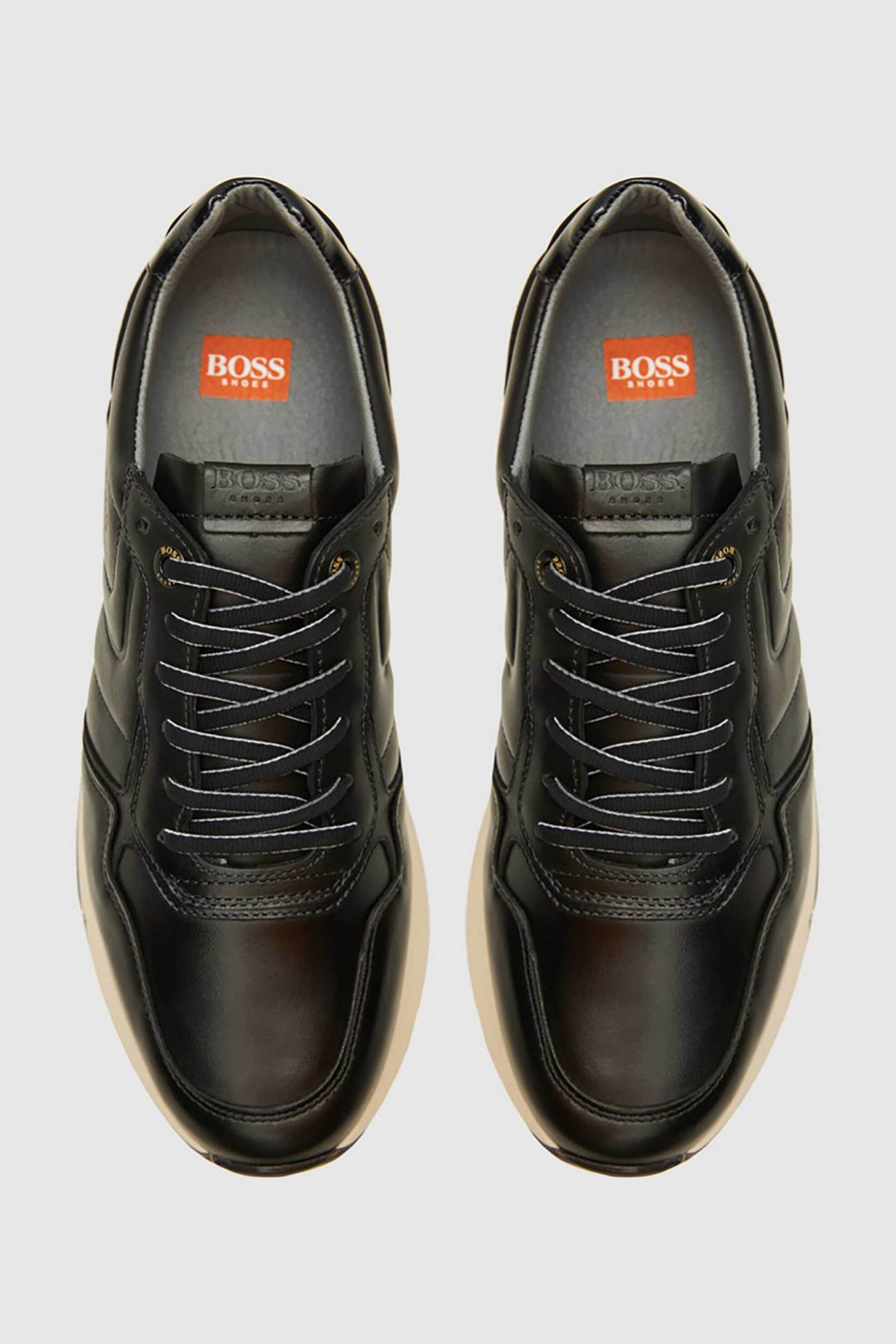 Boss Shoes ανδρικά δερμάτινα sneakers - ZX290/B Μαύρο φωτογραφία