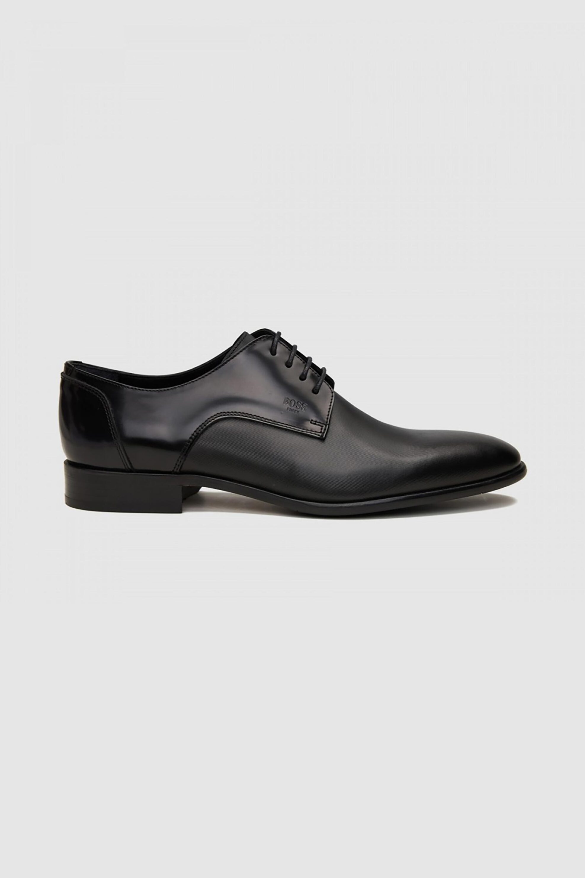 BOSS SHOES Boss Shoes ανδρικά δερμάτινα κλασικά παπούτσια oxford - Z7513 LINEAR Μαύρο