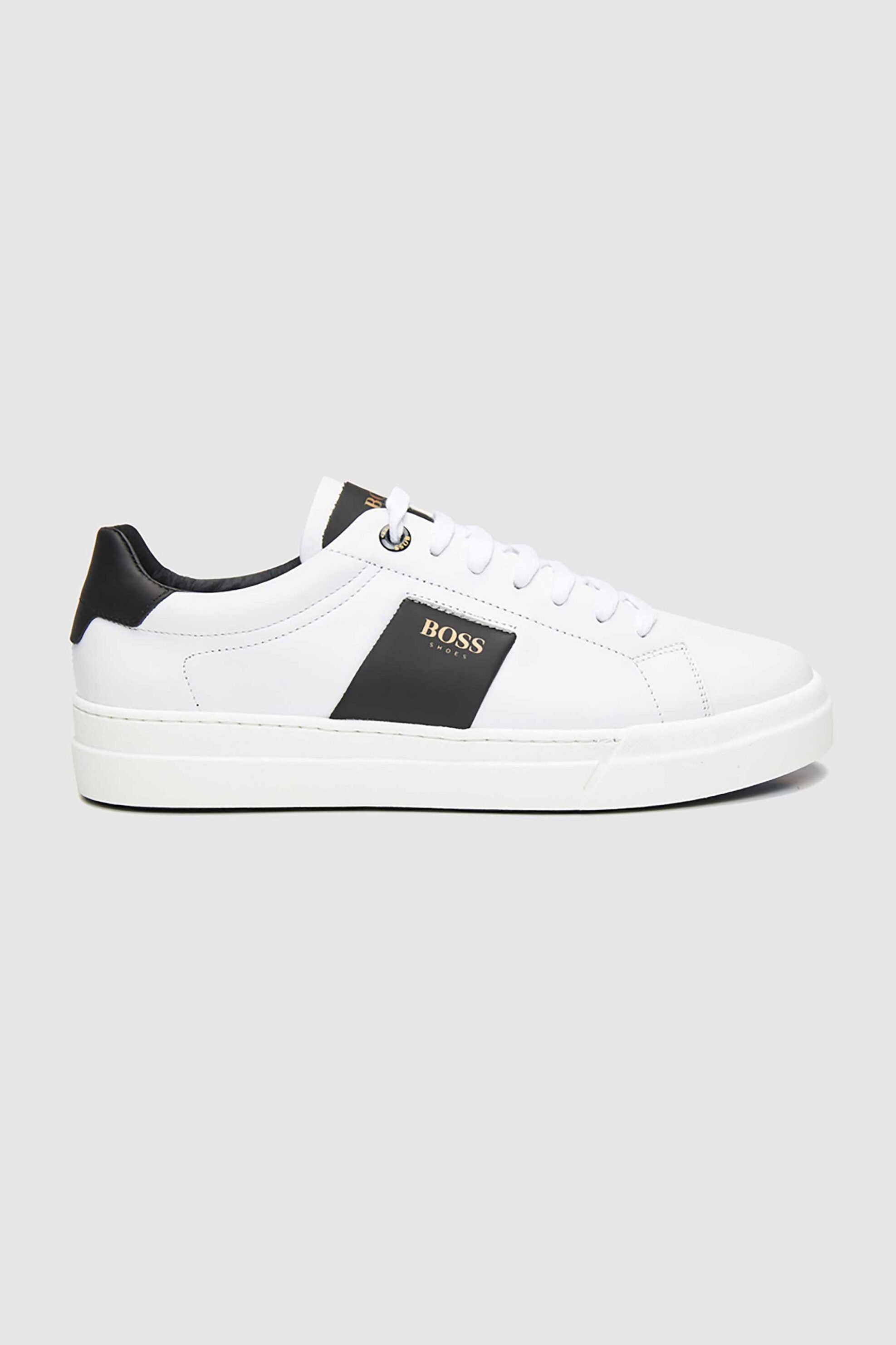 BOSS SHOES Boss Shoes ανδρικά δερμάτινα sneakers - AZ211 Λευκό
