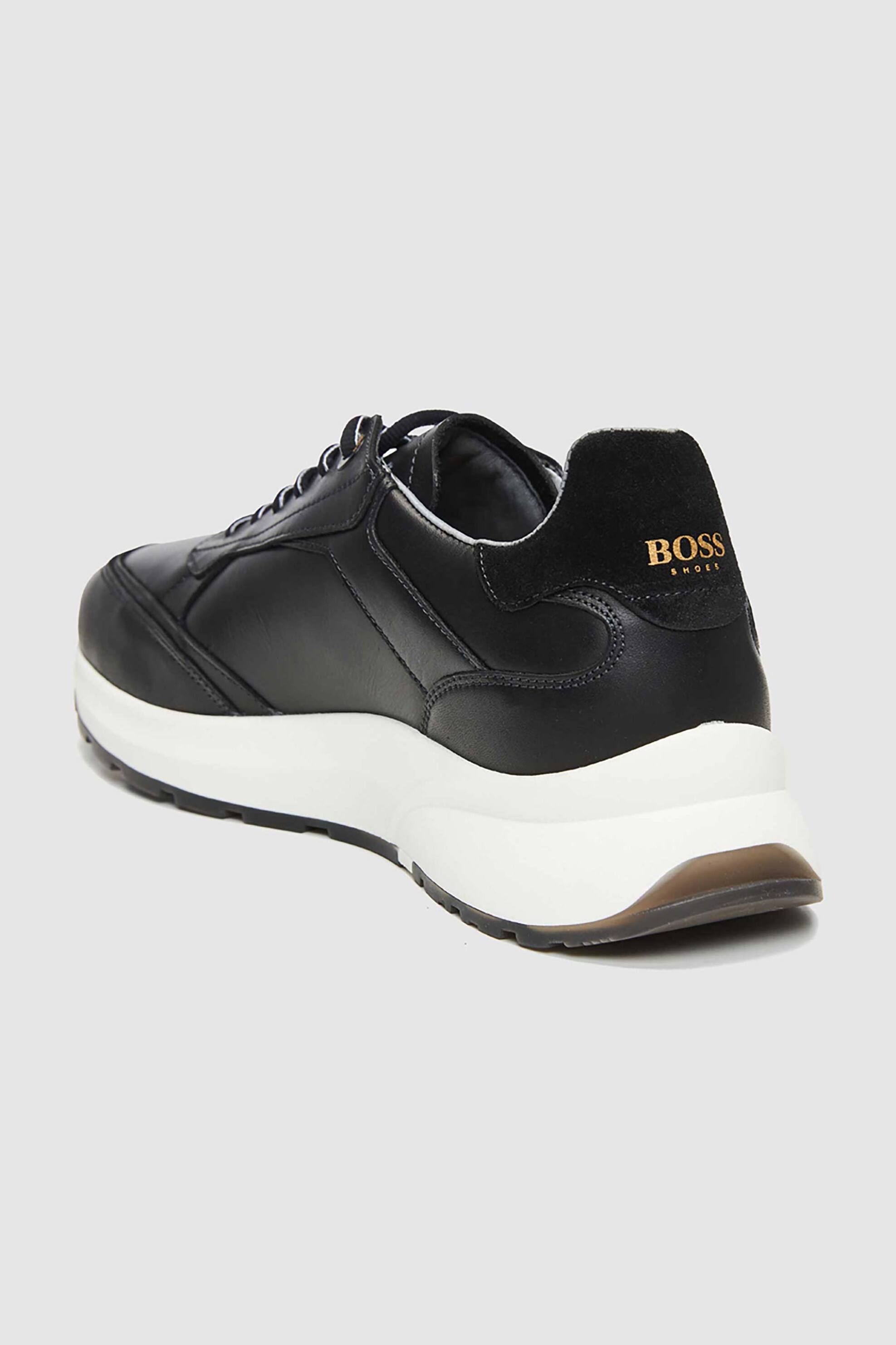 Boss Shoes ανδρικά δερμάτινα sneakers - AZ273 Μαύρο φωτογραφία
