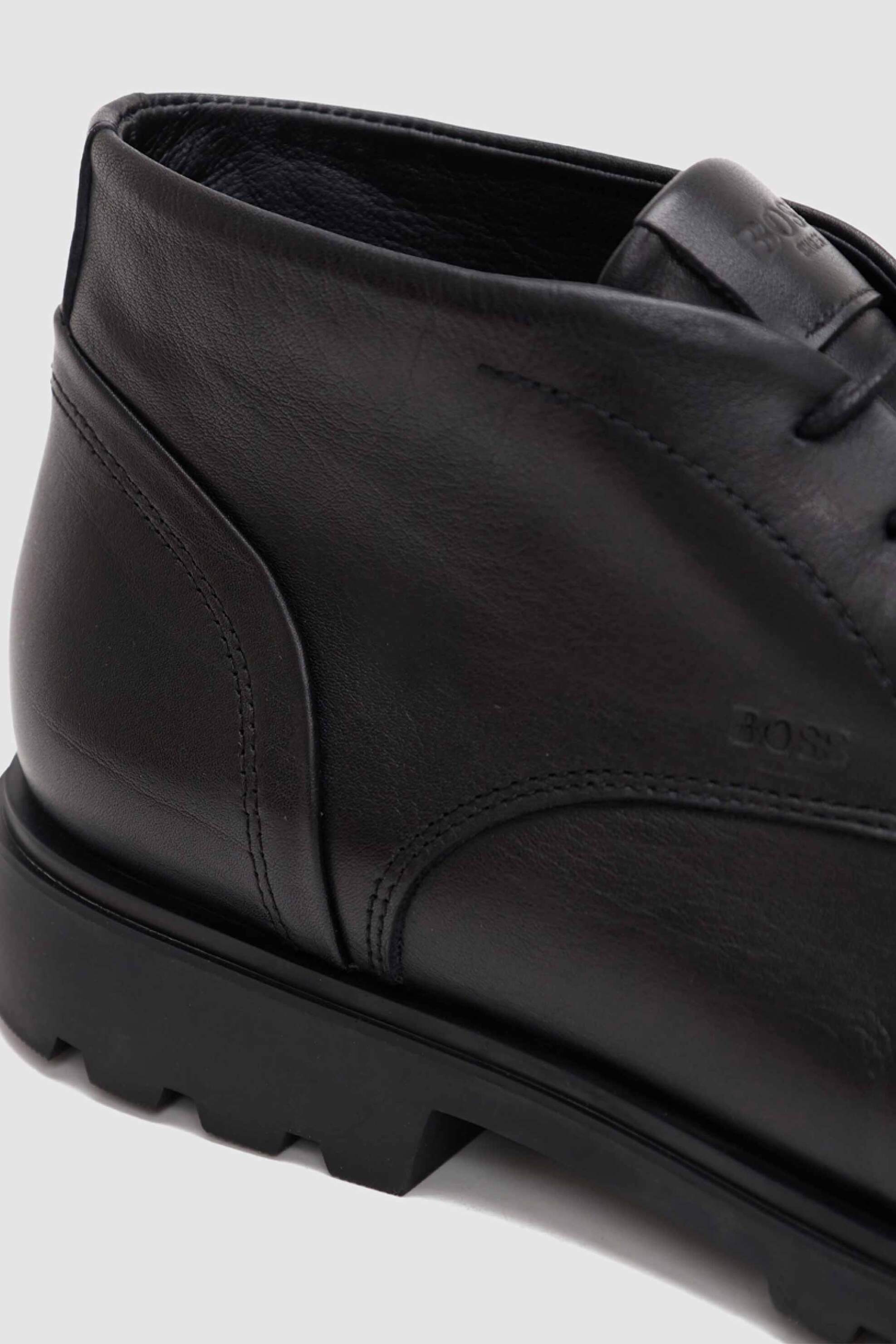 Boss Shoes ανδρικά δερμάτινα μποτάκια - A7632 Μαύρο φωτογραφία