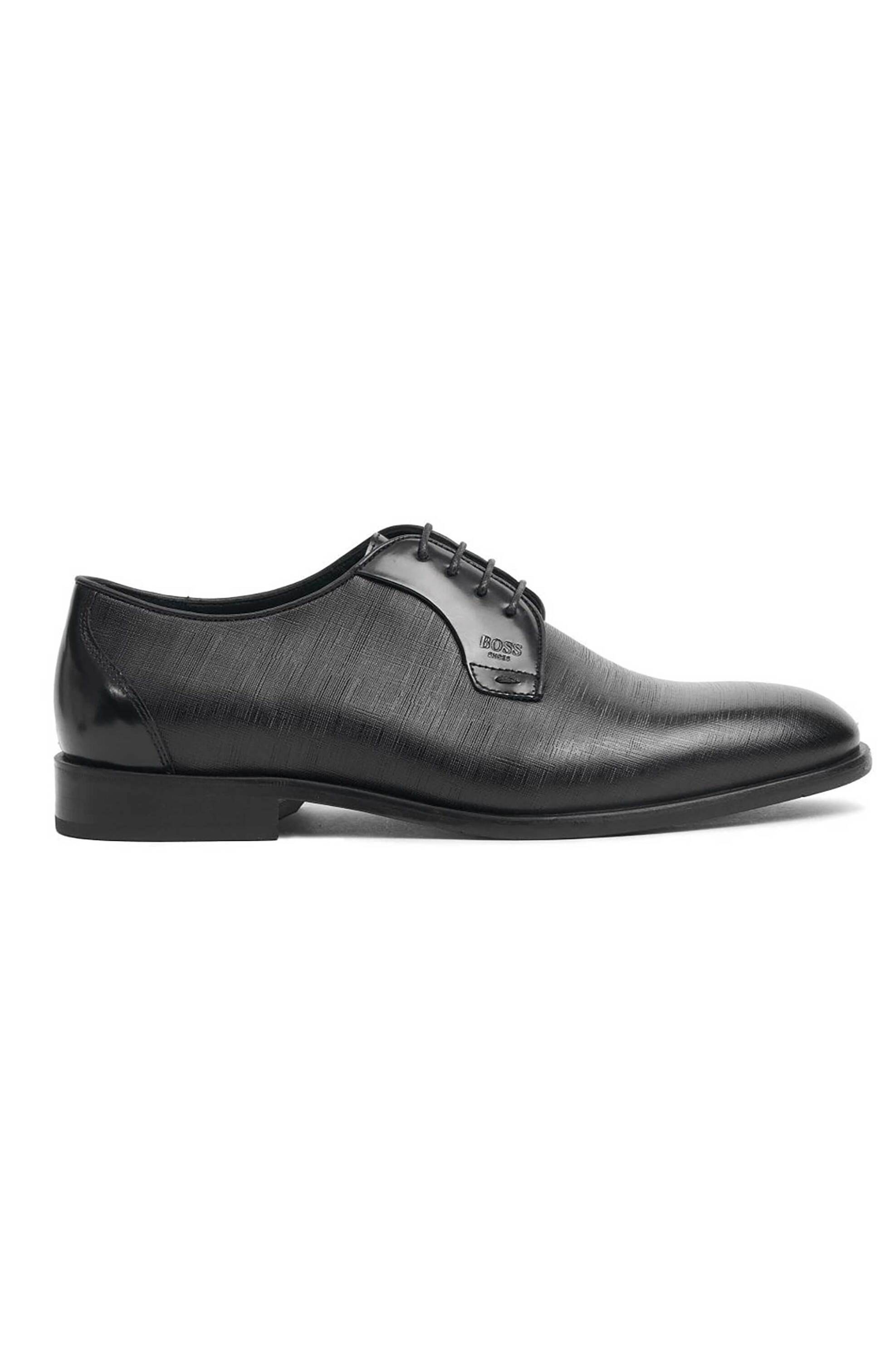 BOSS SHOES Boss Shoes ανδρικά δερμάτινα oxford - B7733 GLM Μαύρο