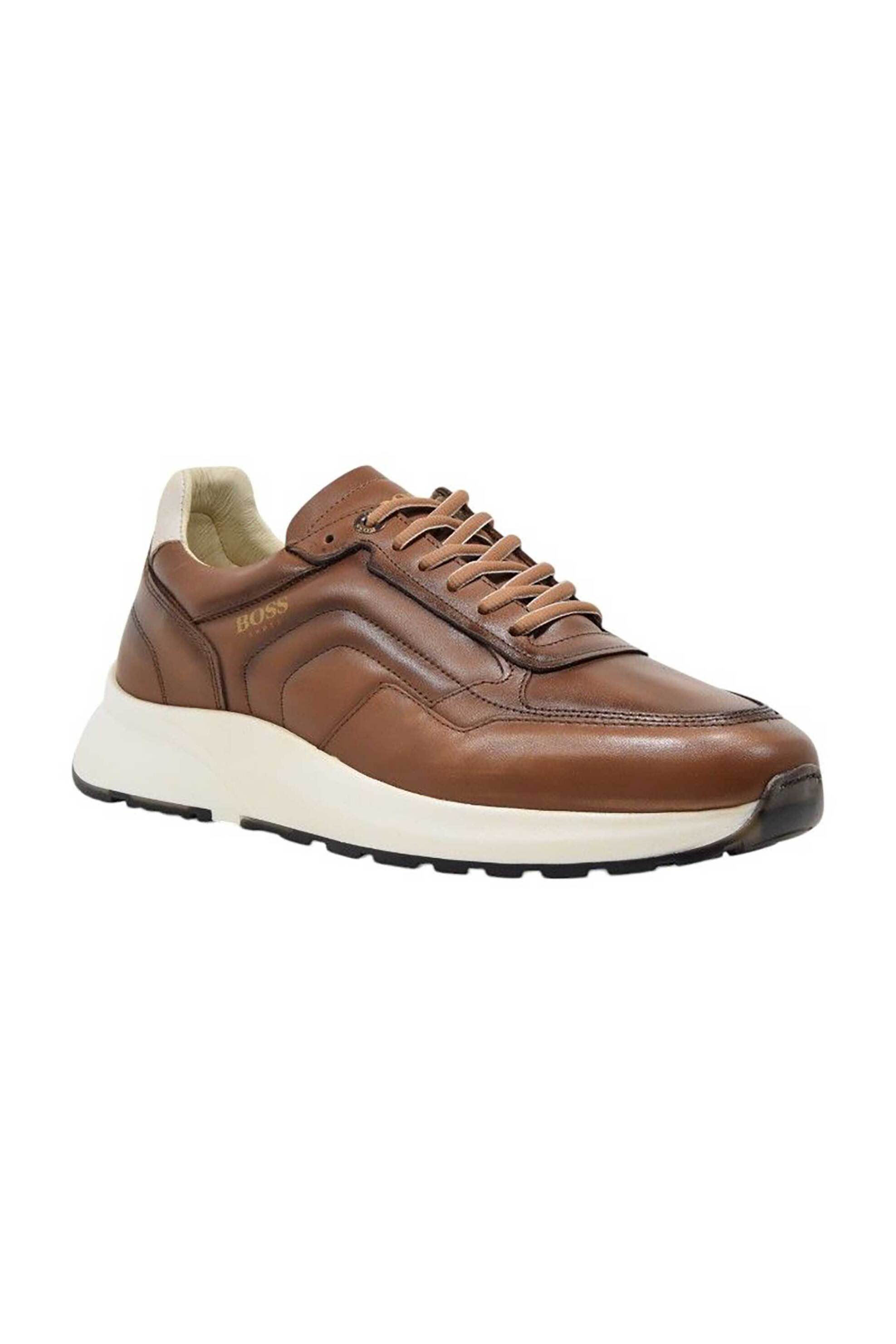 Boss Shoes ανδρικά δερμάτινα sneakers με λογότυπο - B190/A Ταμπά φωτογραφία
