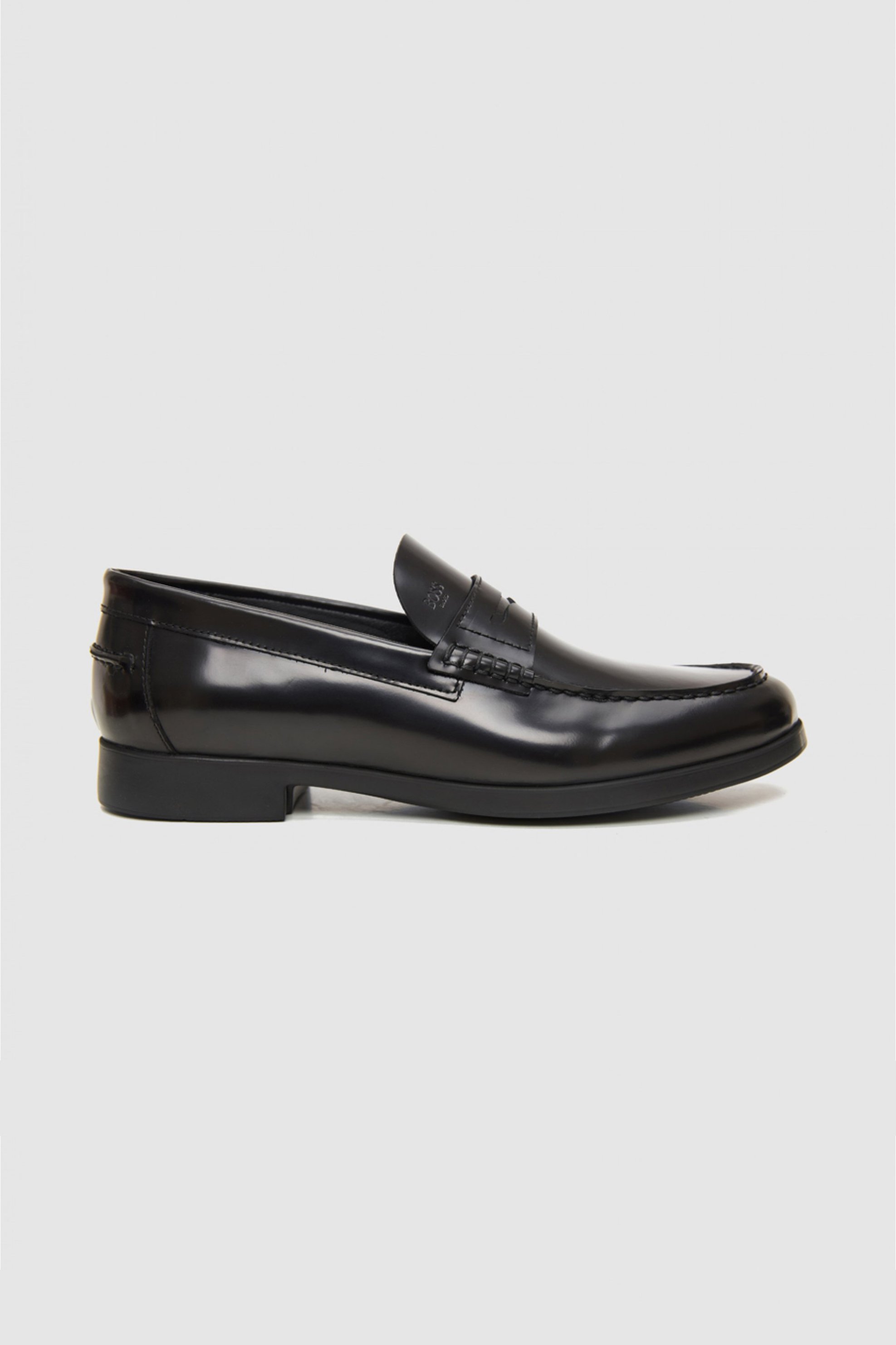 BOSS SHOES Boss Shoes ανδρικά δερμάτινα loafers - C6487 Μαύρο