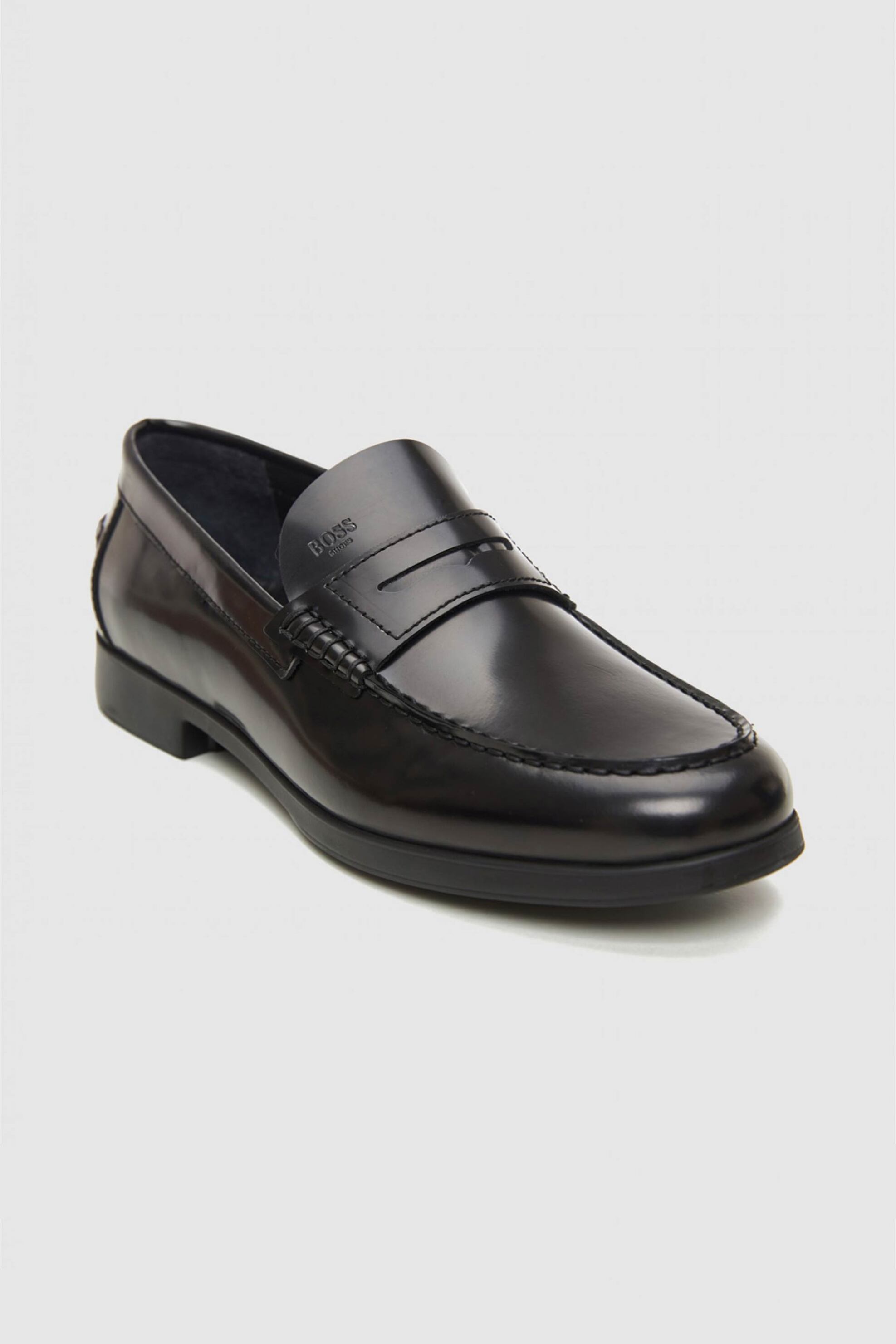 Boss Shoes ανδρικά δερμάτινα loafers - C6487 Μαύρο φωτογραφία