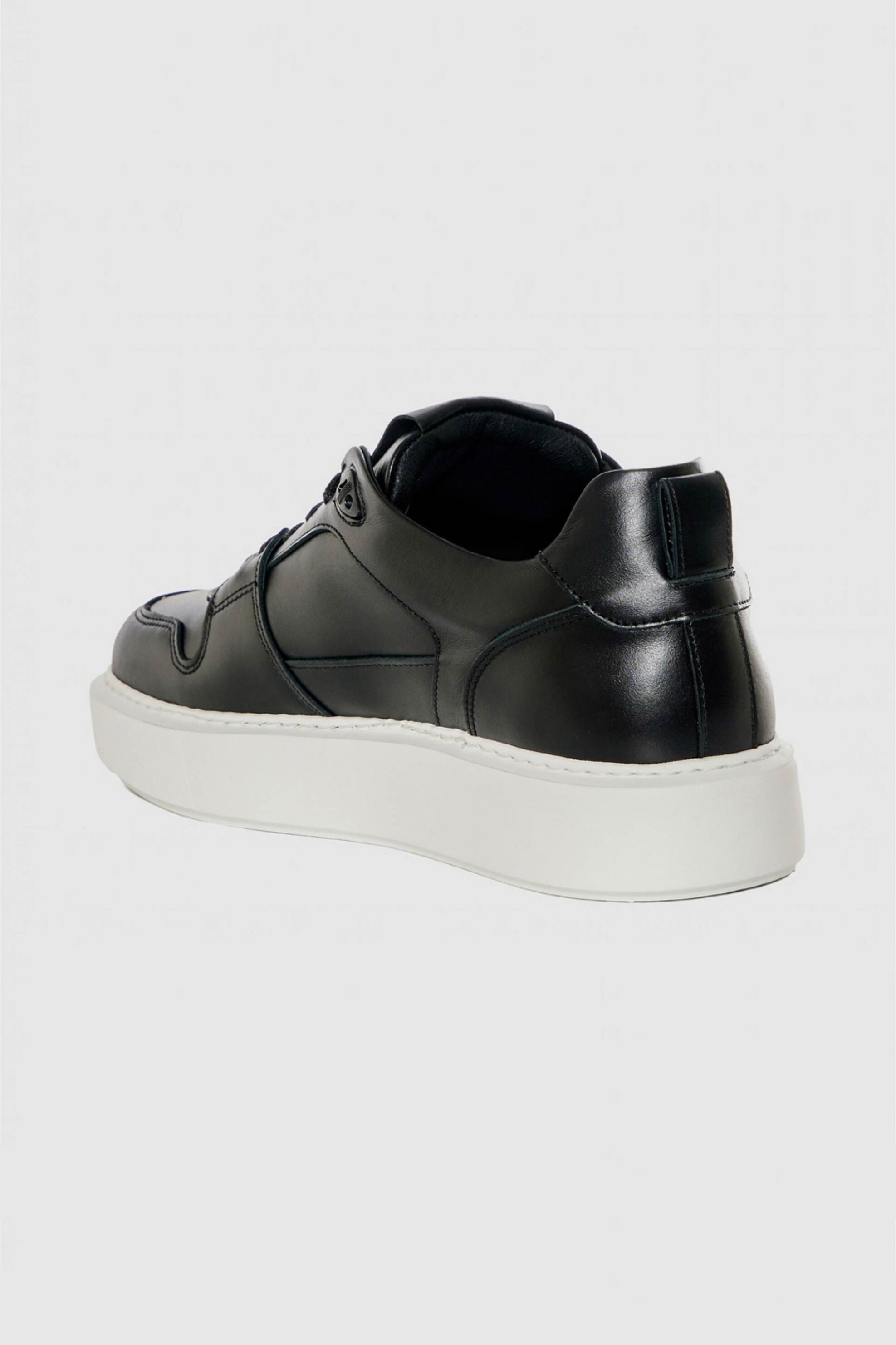 Boss Shoes ανδρικά δερμάτινα sneakers με λογότυπο - C6928 Μαύρο φωτογραφία