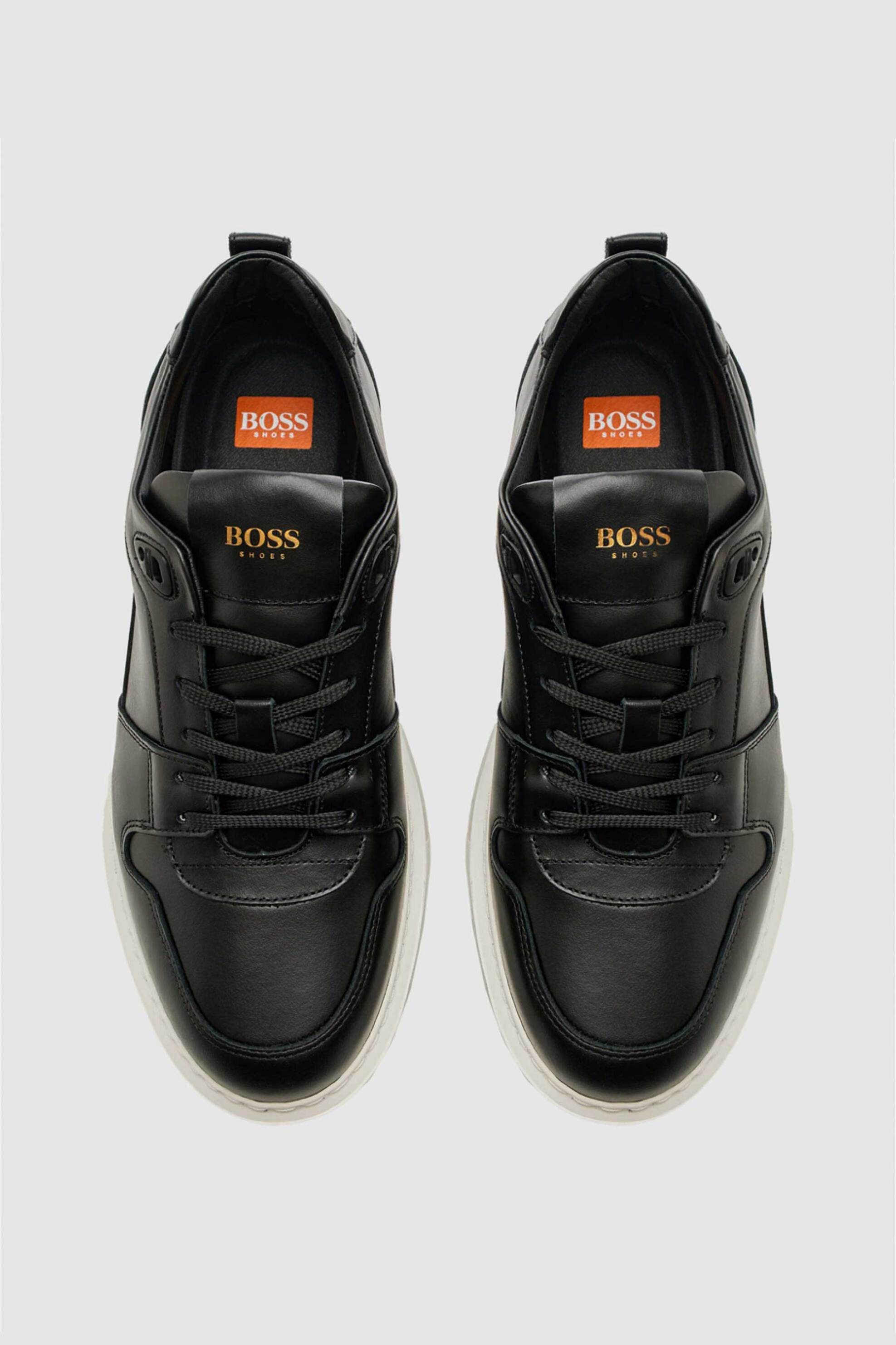 Boss Shoes ανδρικά δερμάτινα sneakers με λογότυπο - C6928 Μαύρο φωτογραφία