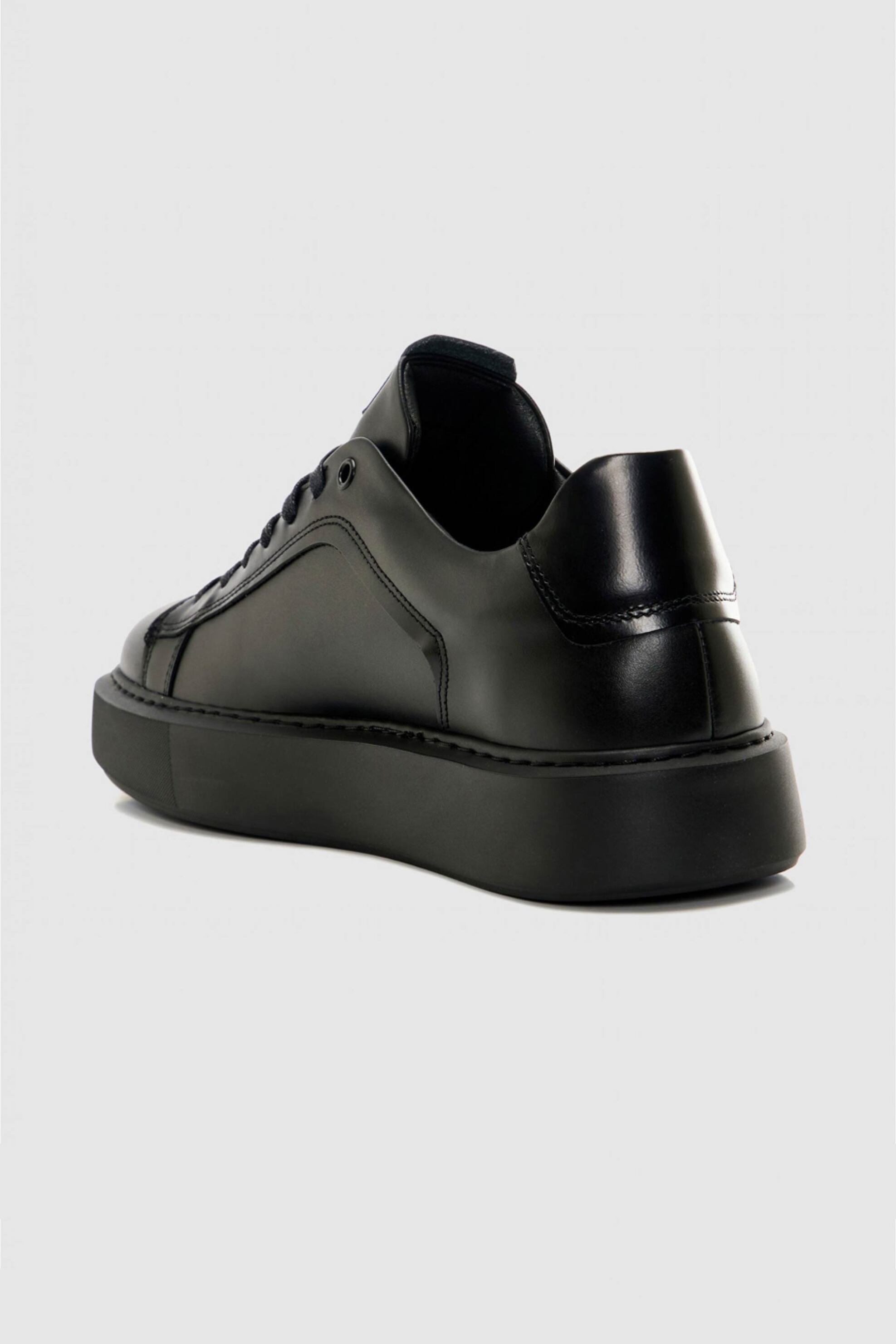 Boss Shoes ανδρικά δερμάτινα sneakers με λογότυπο - C6964 BS Μαύρο φωτογραφία