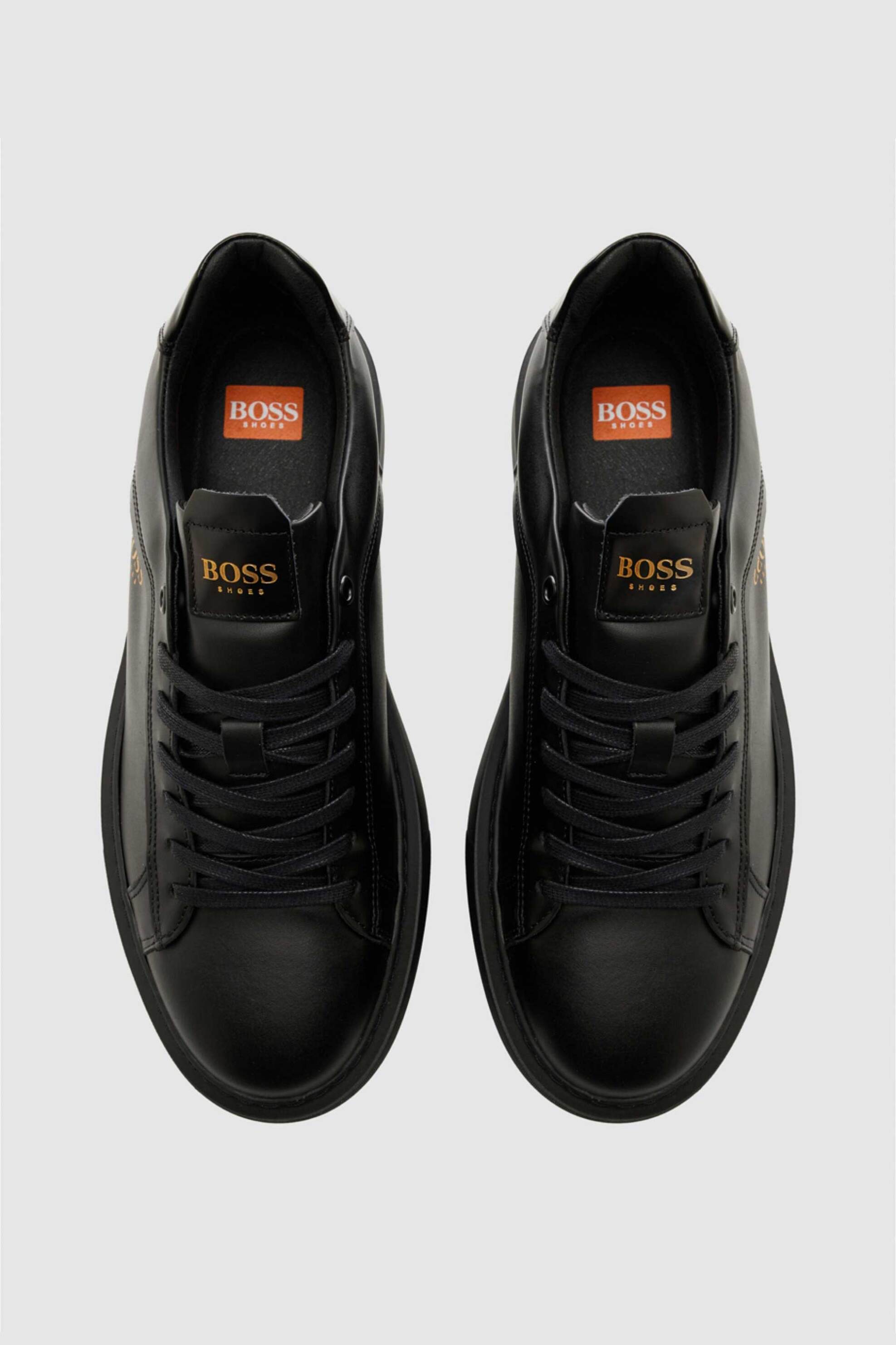 Boss Shoes ανδρικά δερμάτινα sneakers με λογότυπο - C6964 BS Μαύρο φωτογραφία