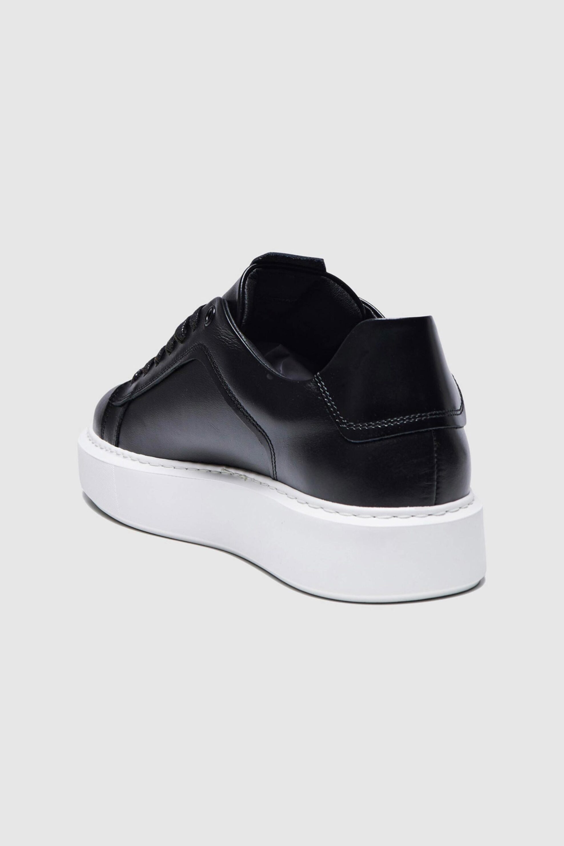 Boss Shoes ανδρικά δερμάτινα sneakers με λογότυπο - C6964 Μαύρο φωτογραφία