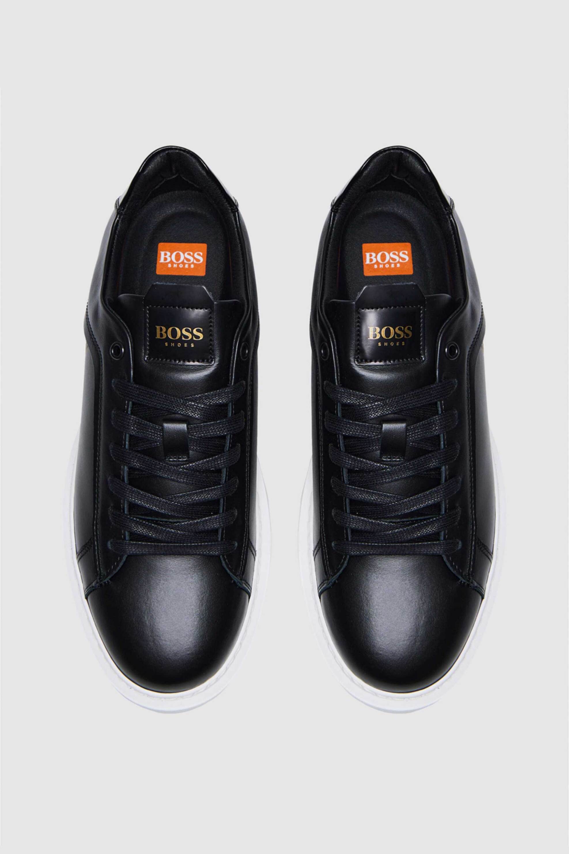 Boss Shoes ανδρικά δερμάτινα sneakers με λογότυπο - C6964 Μαύρο φωτογραφία