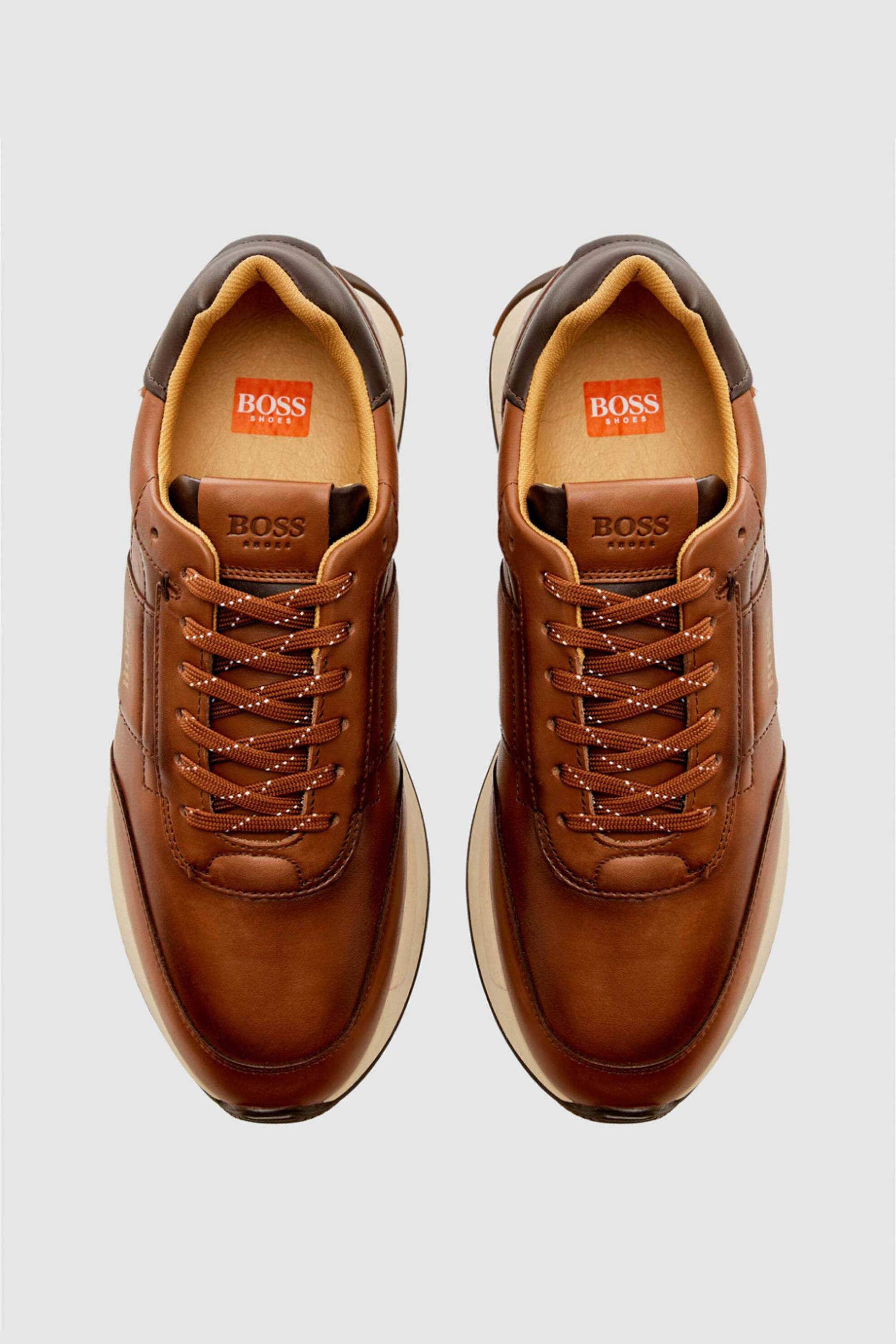 Boss Shoes ανδρικά δερμάτινα sneakers με λογότυπο - CD321 Ταμπά φωτογραφία