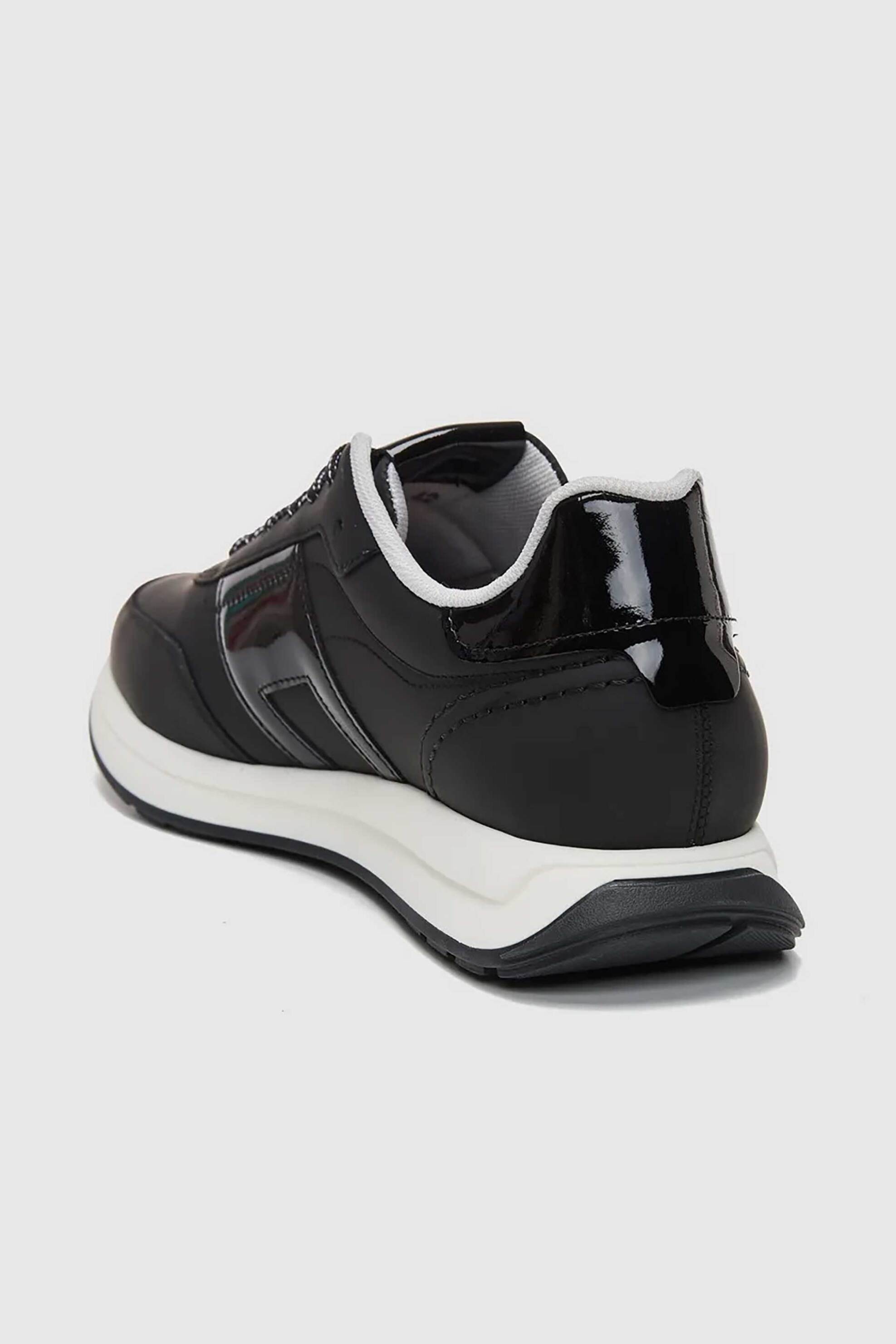 Boss Shoes ανδρικά δερμάτινα sneakers με λογότυπο - D321/A GOM Μαύρο φωτογραφία