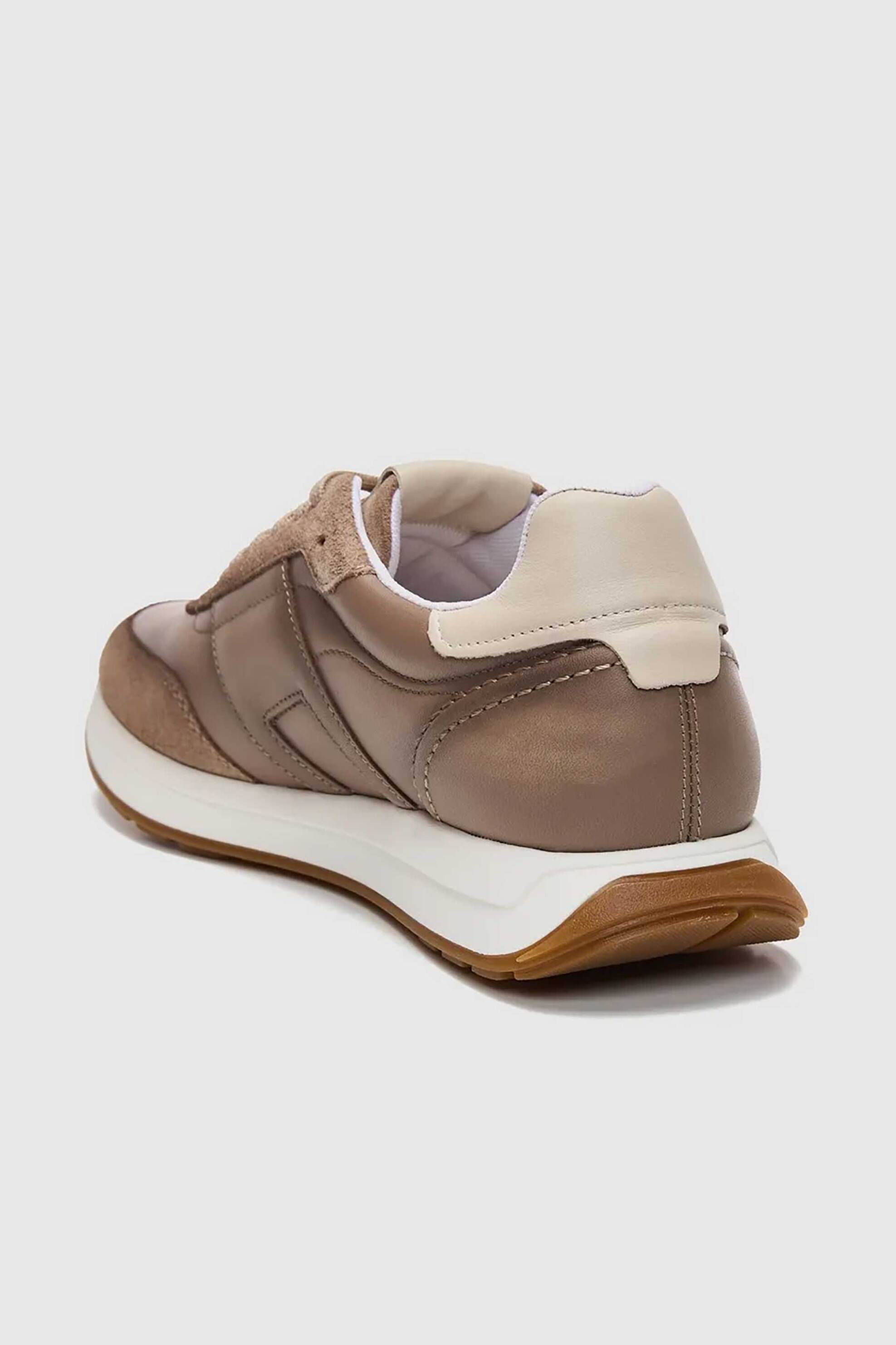 Boss Shoes ανδρικά δερμάτινα sneakers με λογότυπο - D321/A Καφέ φωτογραφία