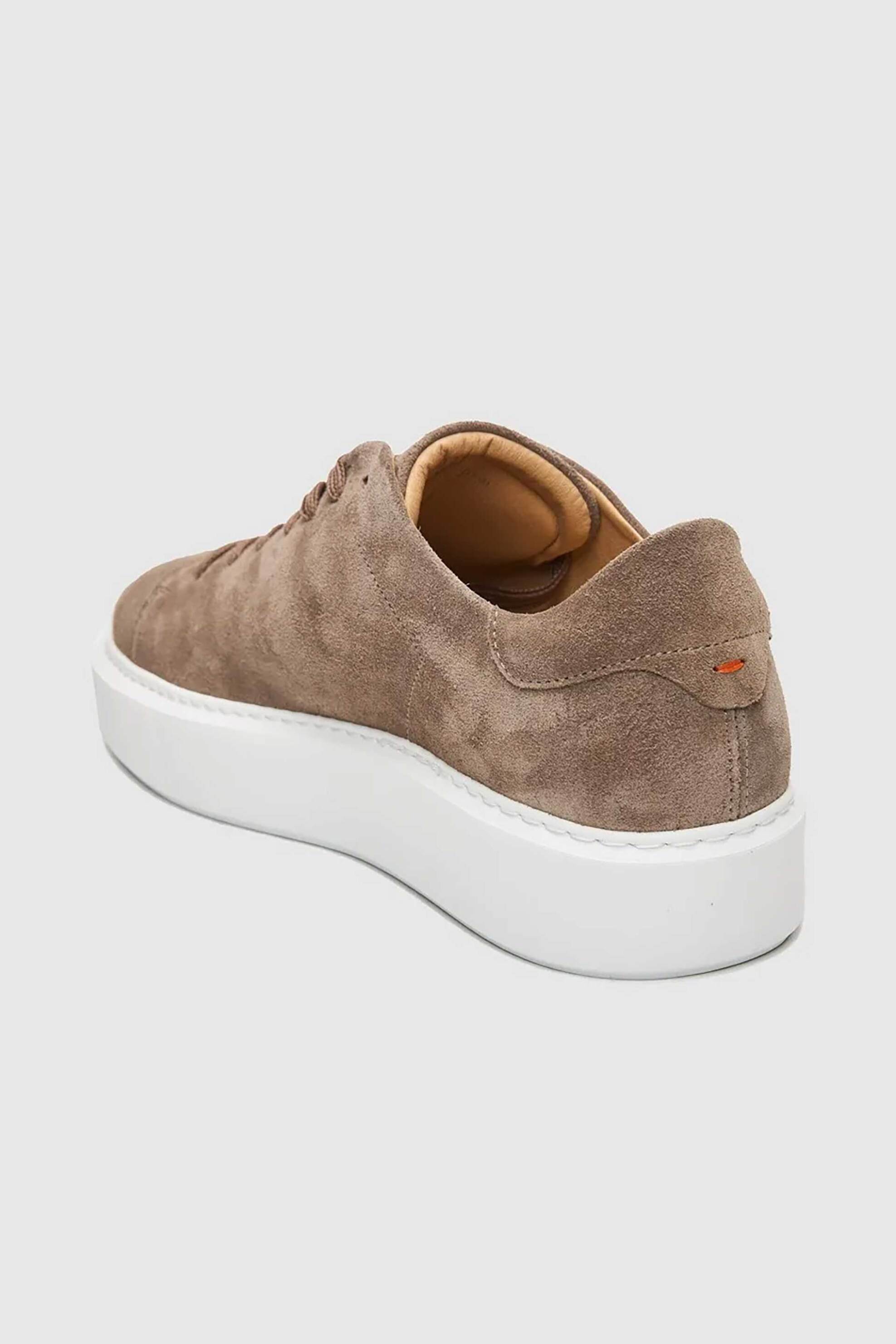Boss Shoes ανδρικά δερμάτινα sneakers με λογότυπο - D5720 SUEDE Μπεζ φωτογραφία