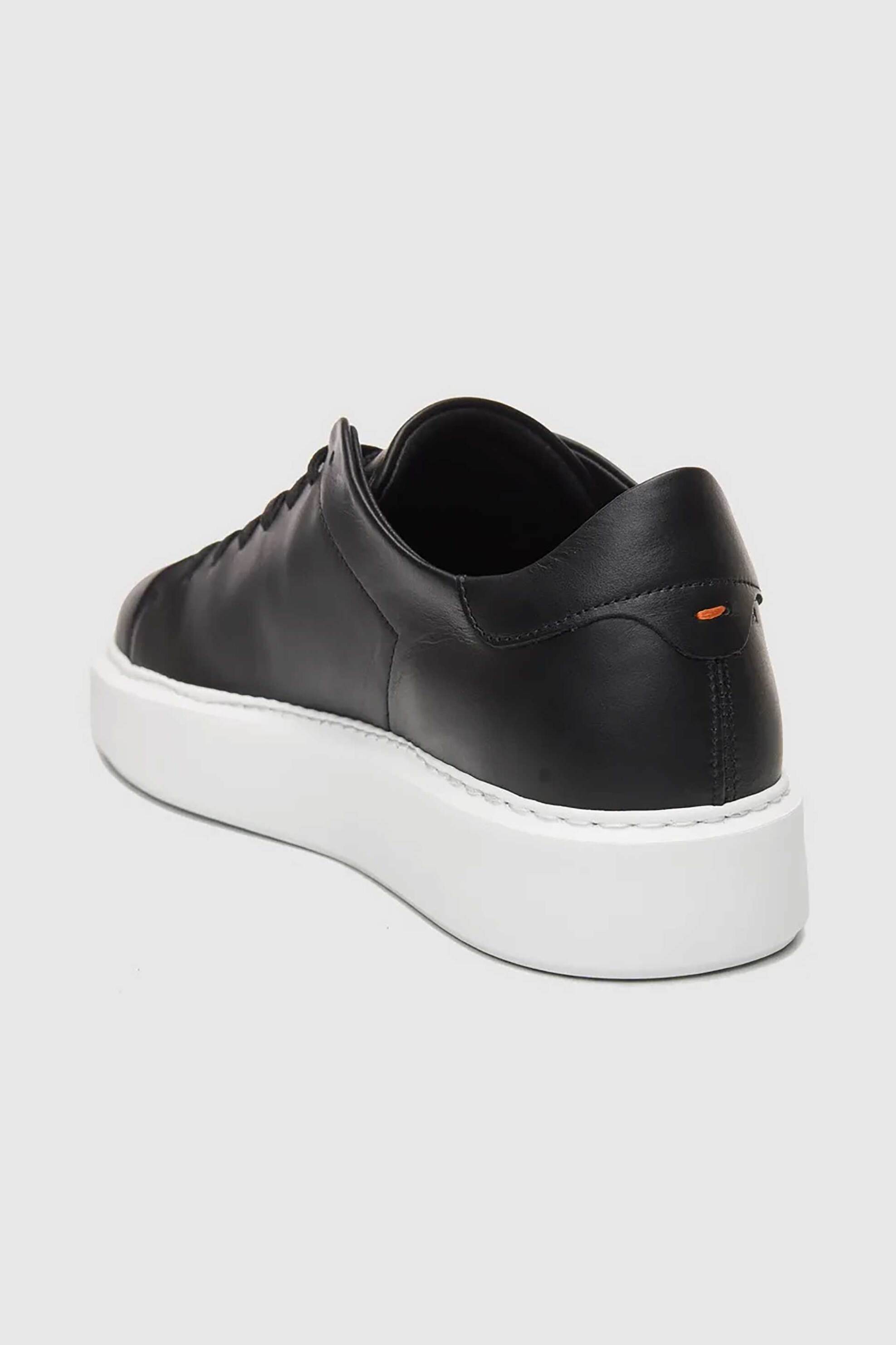 Boss Shoes ανδρικά δερμάτινα sneakers με λογότυπο - D5720 Μαύρο φωτογραφία