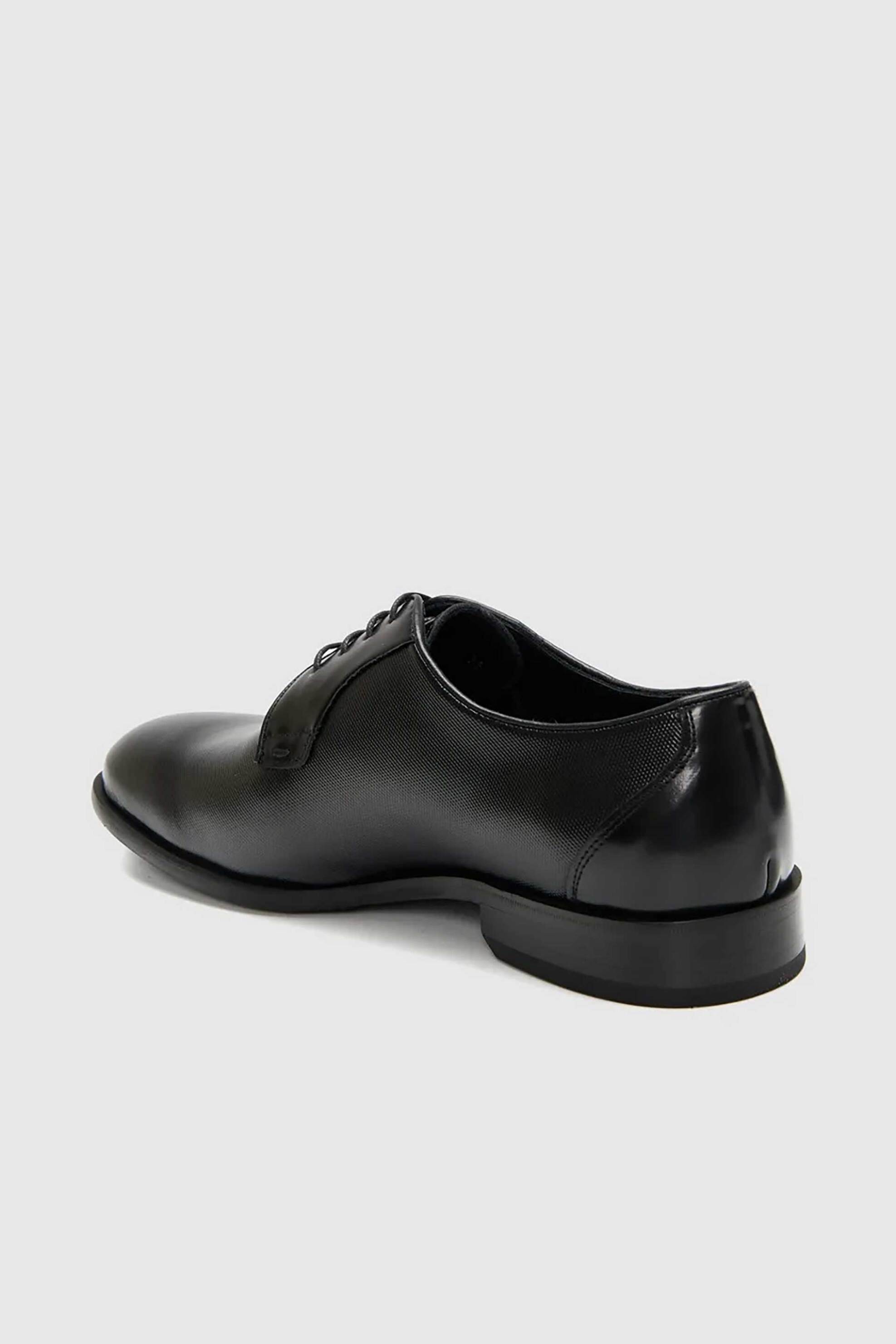 Boss Shoes ανδρικά δερμάτινα παπούτσια - D7733 POINT Μαύρο φωτογραφία