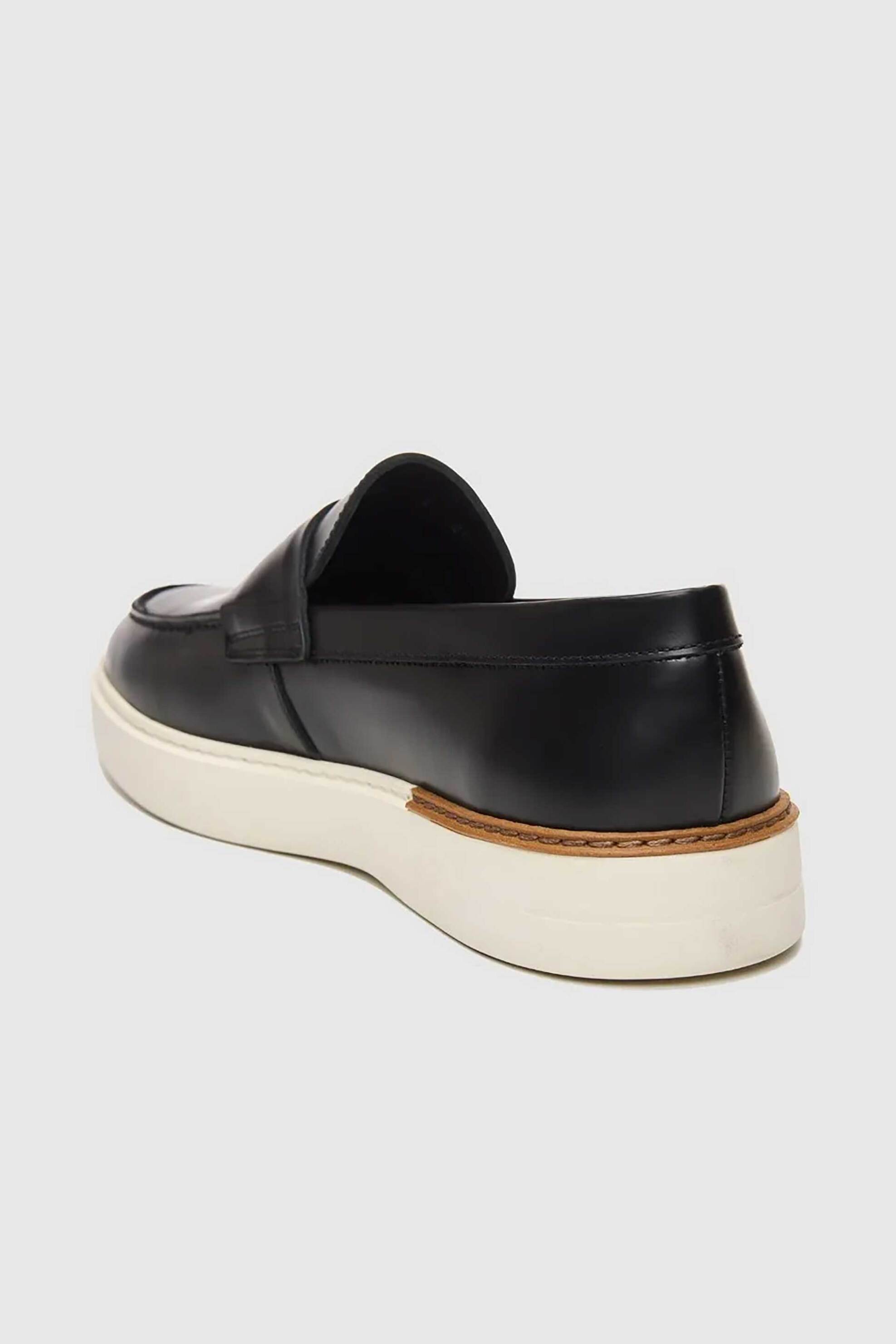 Boss Shoes ανδρικά δερμάτινα loafers - D7864 Μαύρο φωτογραφία