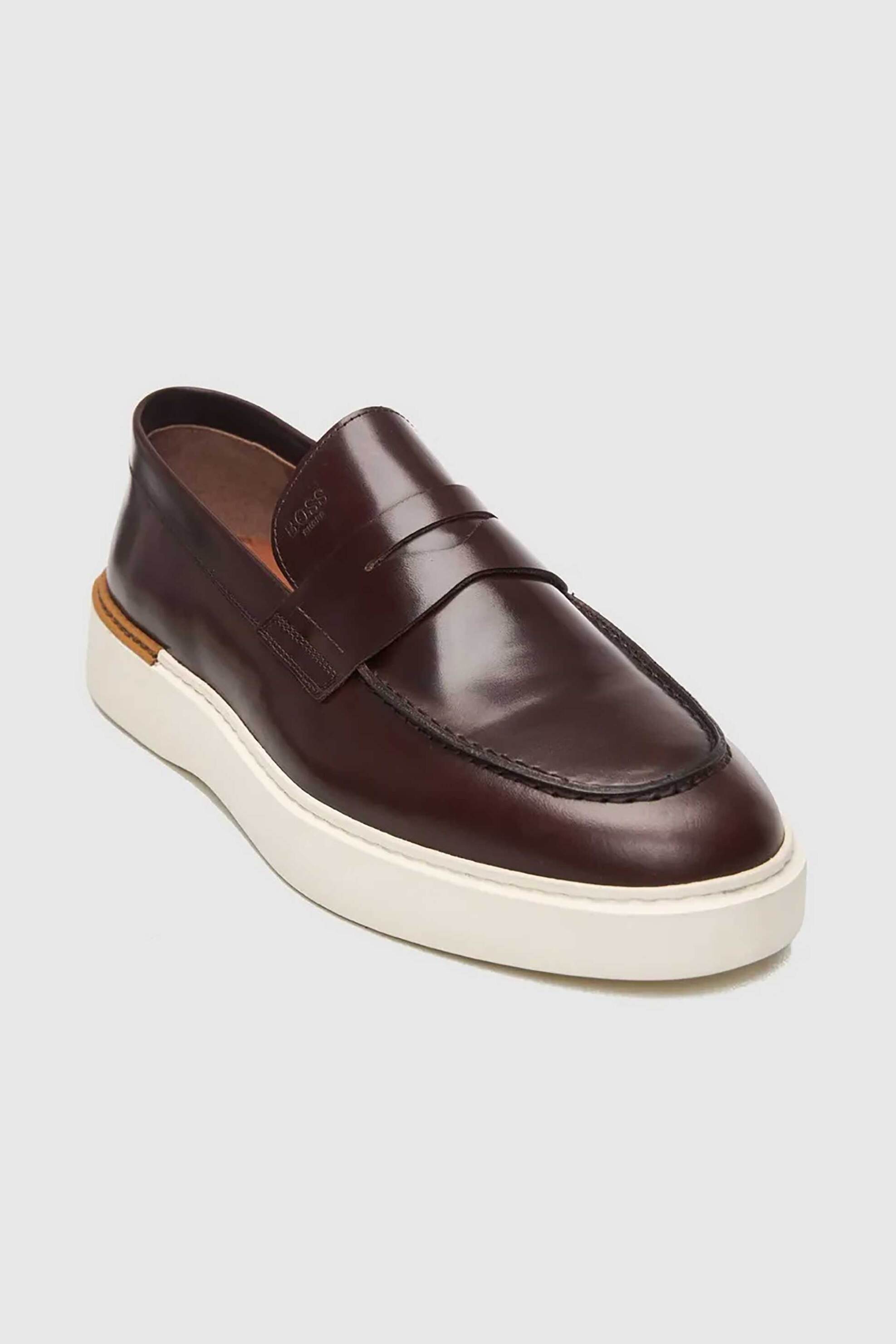 Boss Shoes ανδρικά δερμάτινα loafers - D7864 Καφέ φωτογραφία