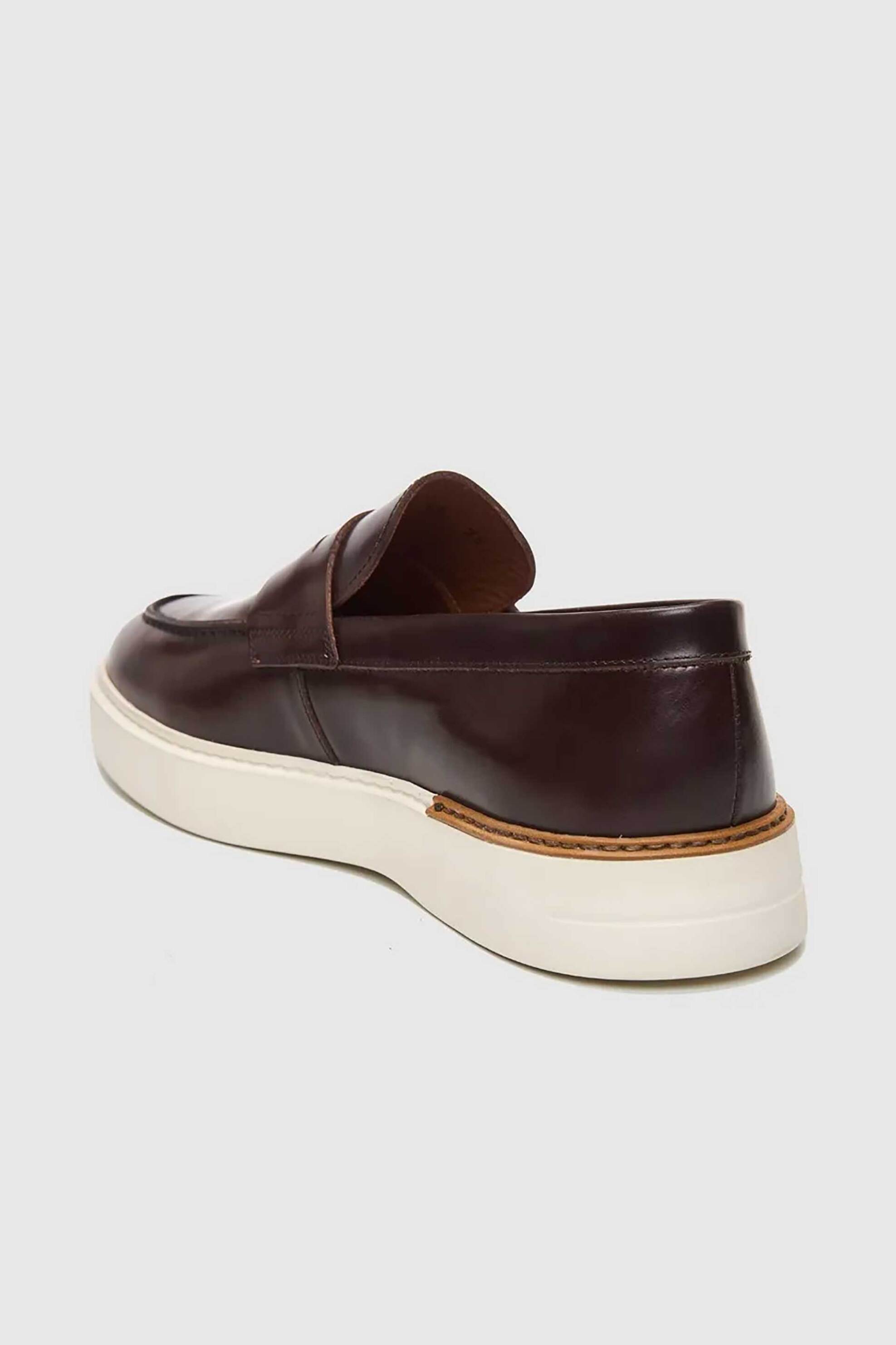 Boss Shoes ανδρικά δερμάτινα loafers - D7864 Καφέ φωτογραφία