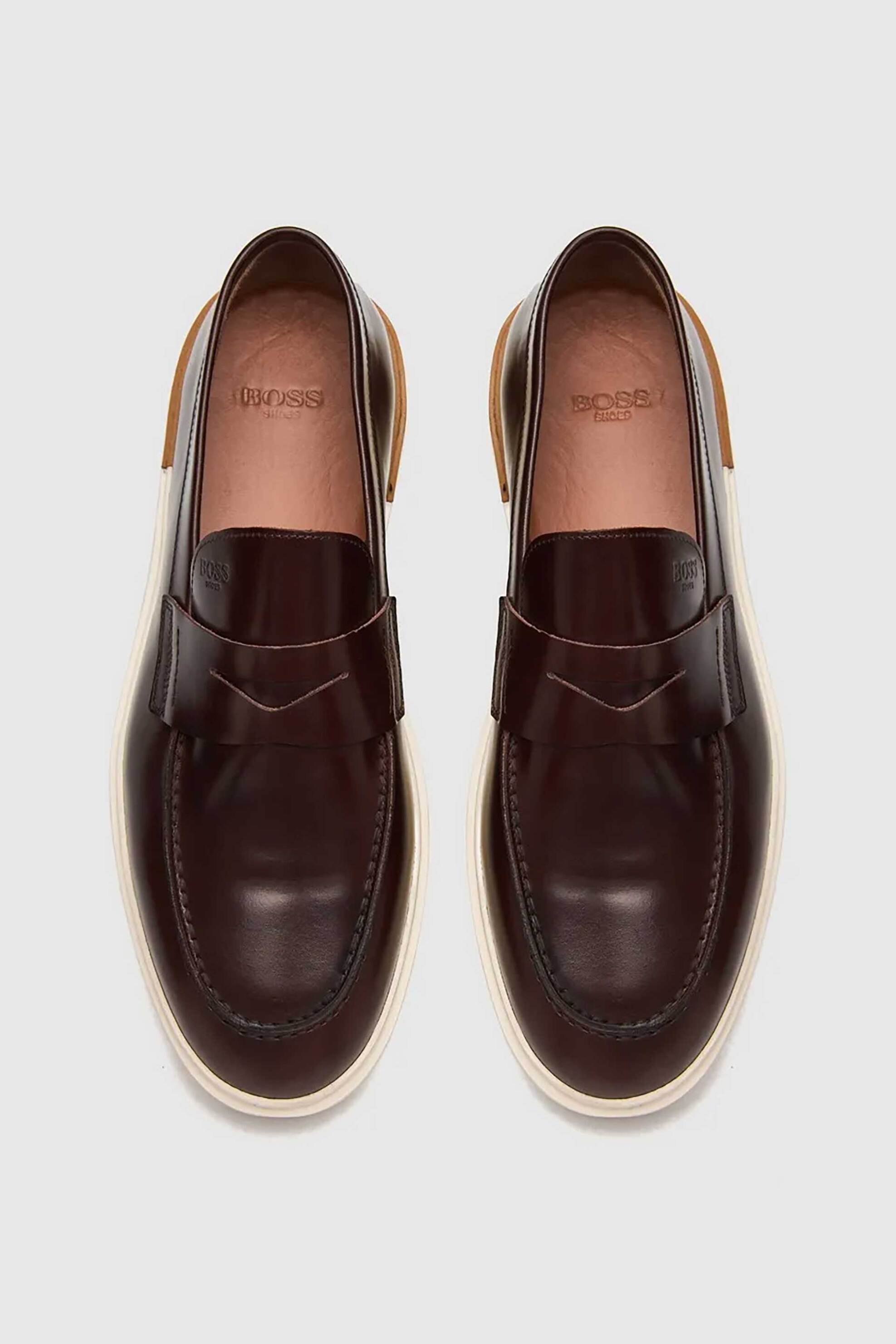 Boss Shoes ανδρικά δερμάτινα loafers - D7864 Καφέ φωτογραφία