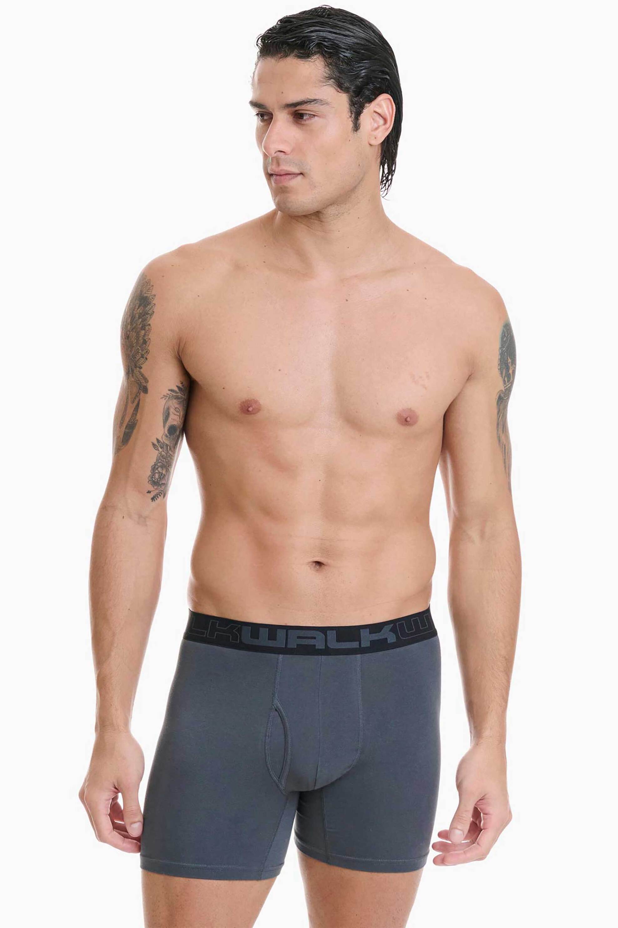 Walk σετ ανδρικά εσώρουχα boxer (2 τεμάχια) - W1764-1 Ανθρακί