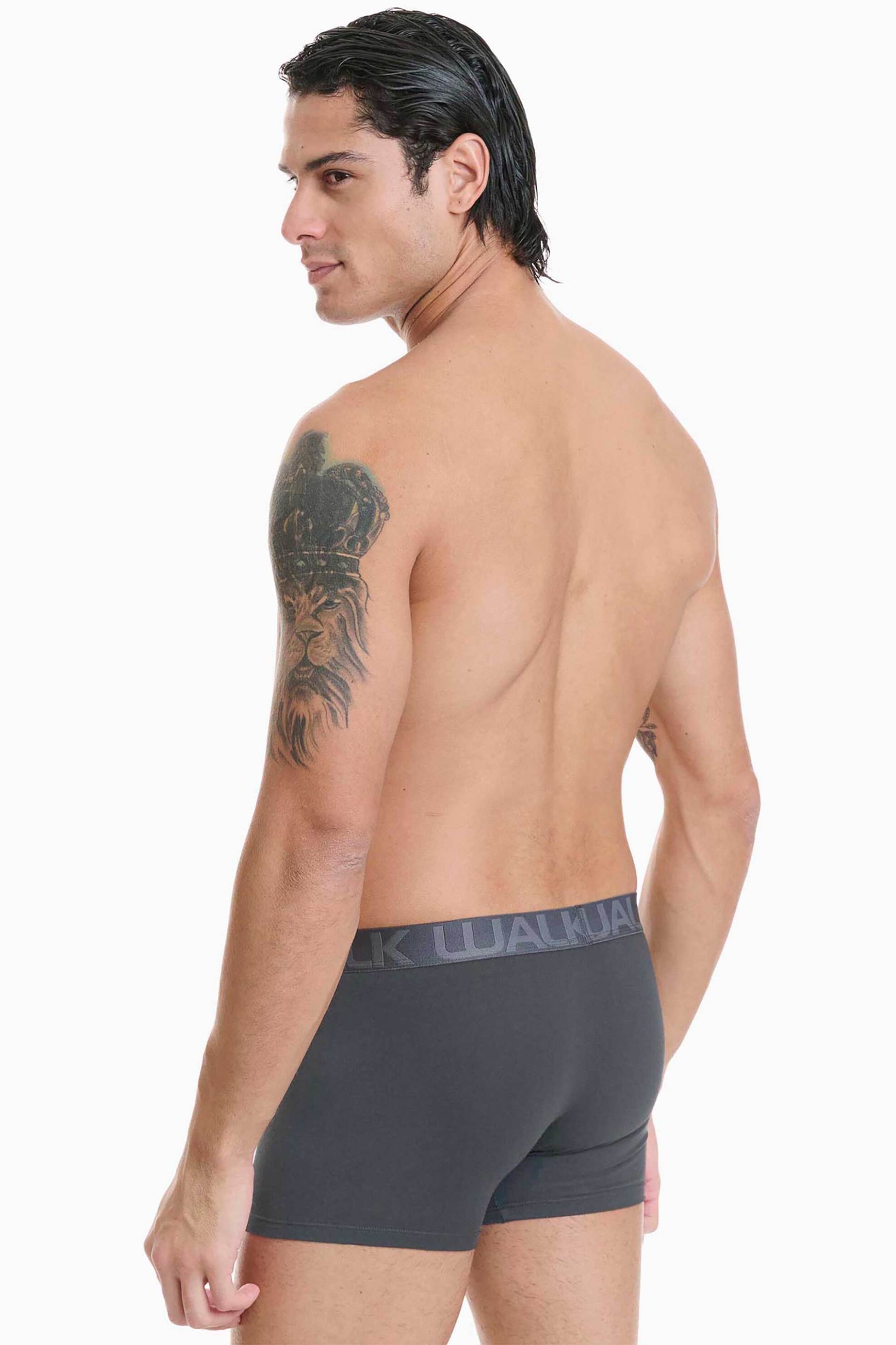 Walk Σετ Ανδρικά Εσώρουχα Boxer Μονόχρωμα (3 Τεμάχια) - W1753-4 Μπλε