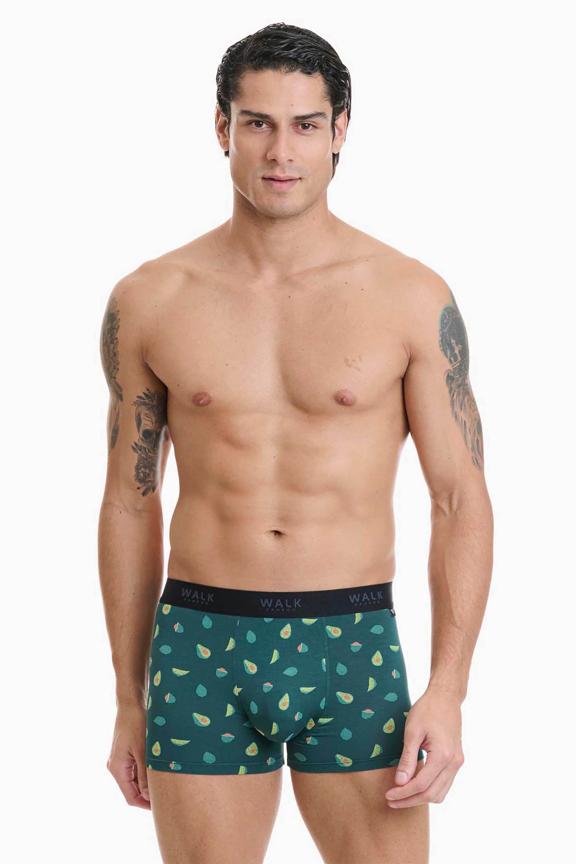 Walk ανδρικό εσώρουχο boxer με all-over print - W1770-75 Πράσινο