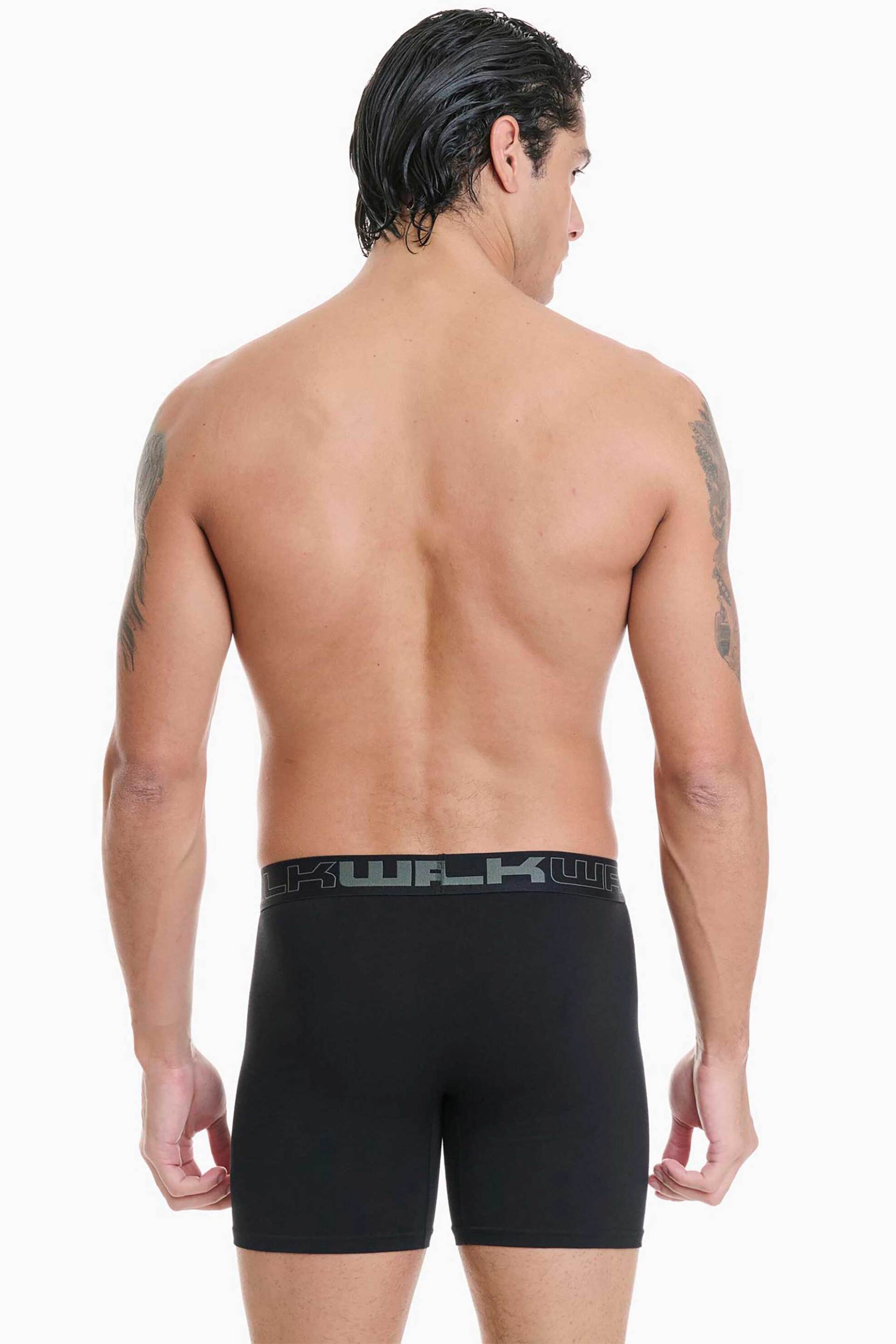 Walk Σετ Ανδρικά Εσώρουχα Boxer (2 Τεμάχια) - W1764-2 Μαύρο