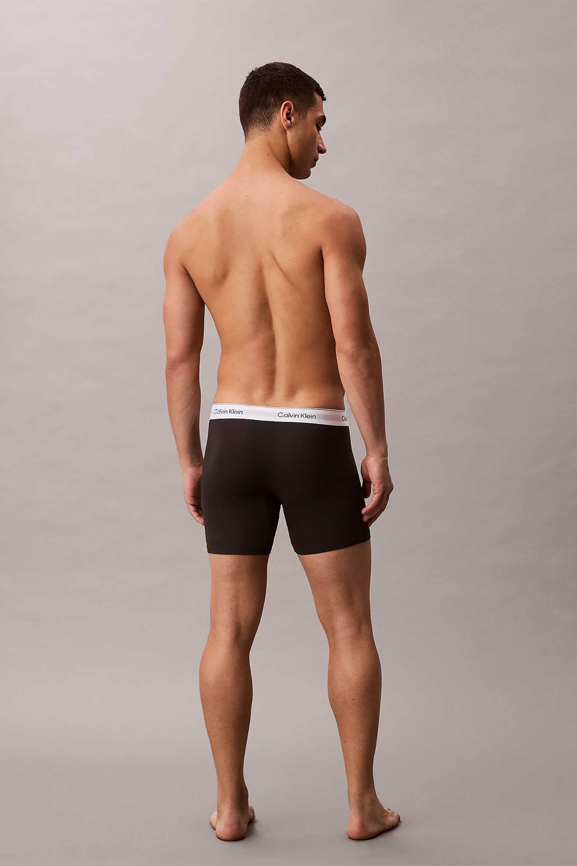 Calvin Klein Σετ Ανδρικά Εσώρουχα Boxer Brief με Λογότυπο (3 Τεμάχια) - Lv00Nb4394 Ασπρόμαυρο