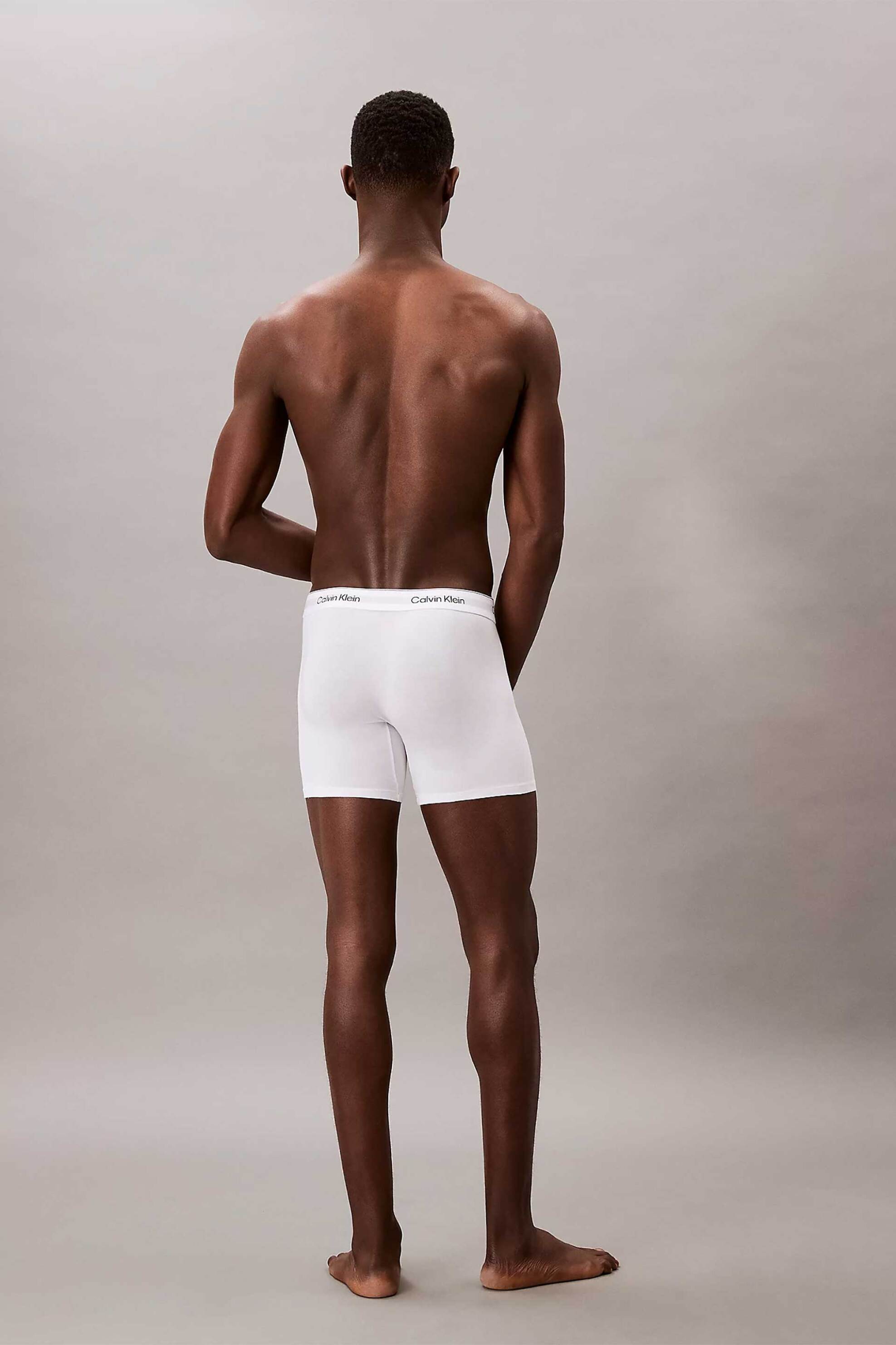 Calvin Klein Σετ Ανδρικά Εσώρουχα Boxer Brief με Λογότυπο (3 Τεμάχια) - Lv00Nb4394 Λευκό