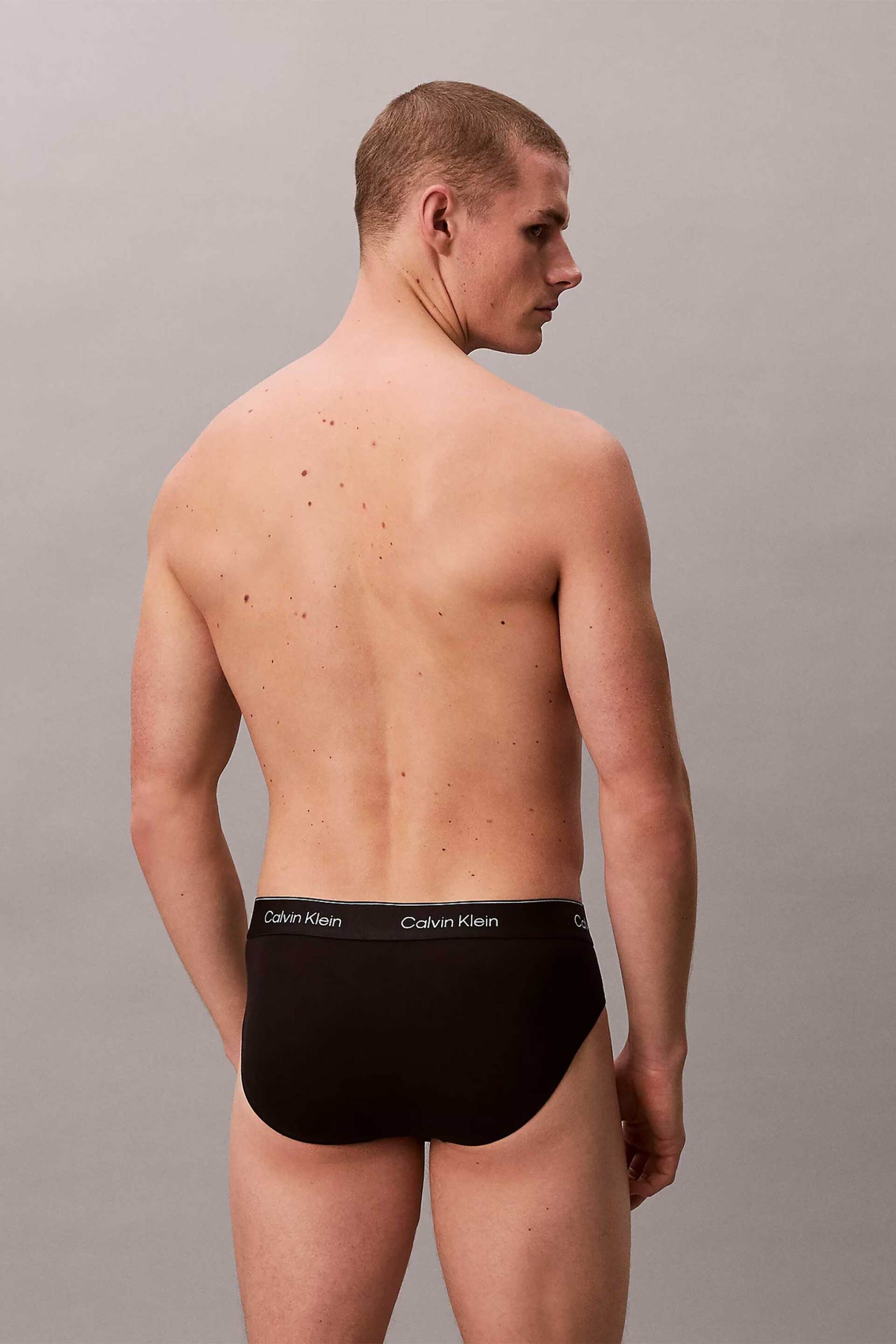 Calvin Klein Σετ Ανδρικά Εσώρουχα Brief με Λογότυπο (3 Τεμάχια) - Lv00Nb4388 Μαύρο