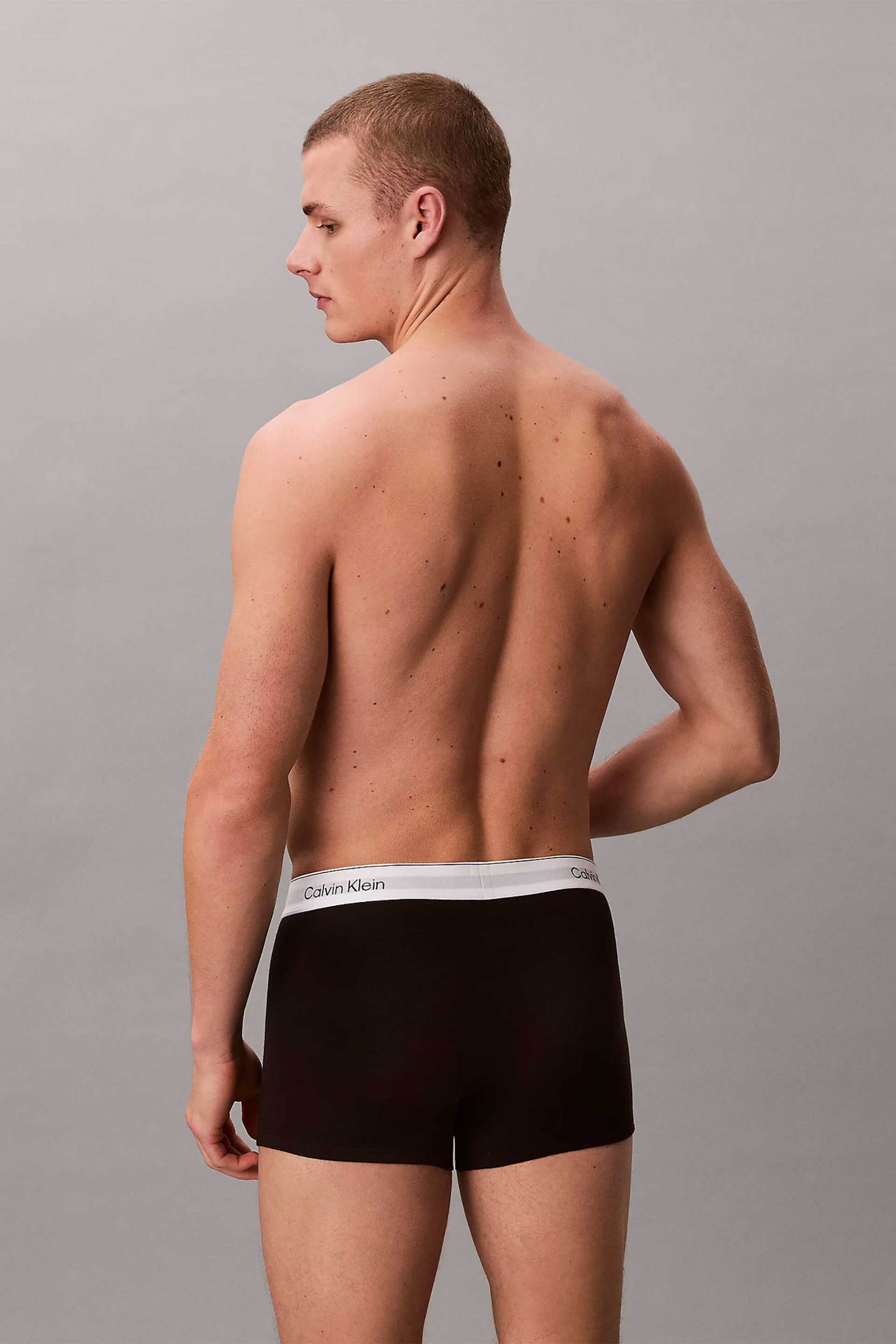 Calvin Klein Σετ Ανδρικά Εσώρουχα Trunk με Λογότυπο (3 Τεμάχια) - Lv00Nb4392 Γκρι