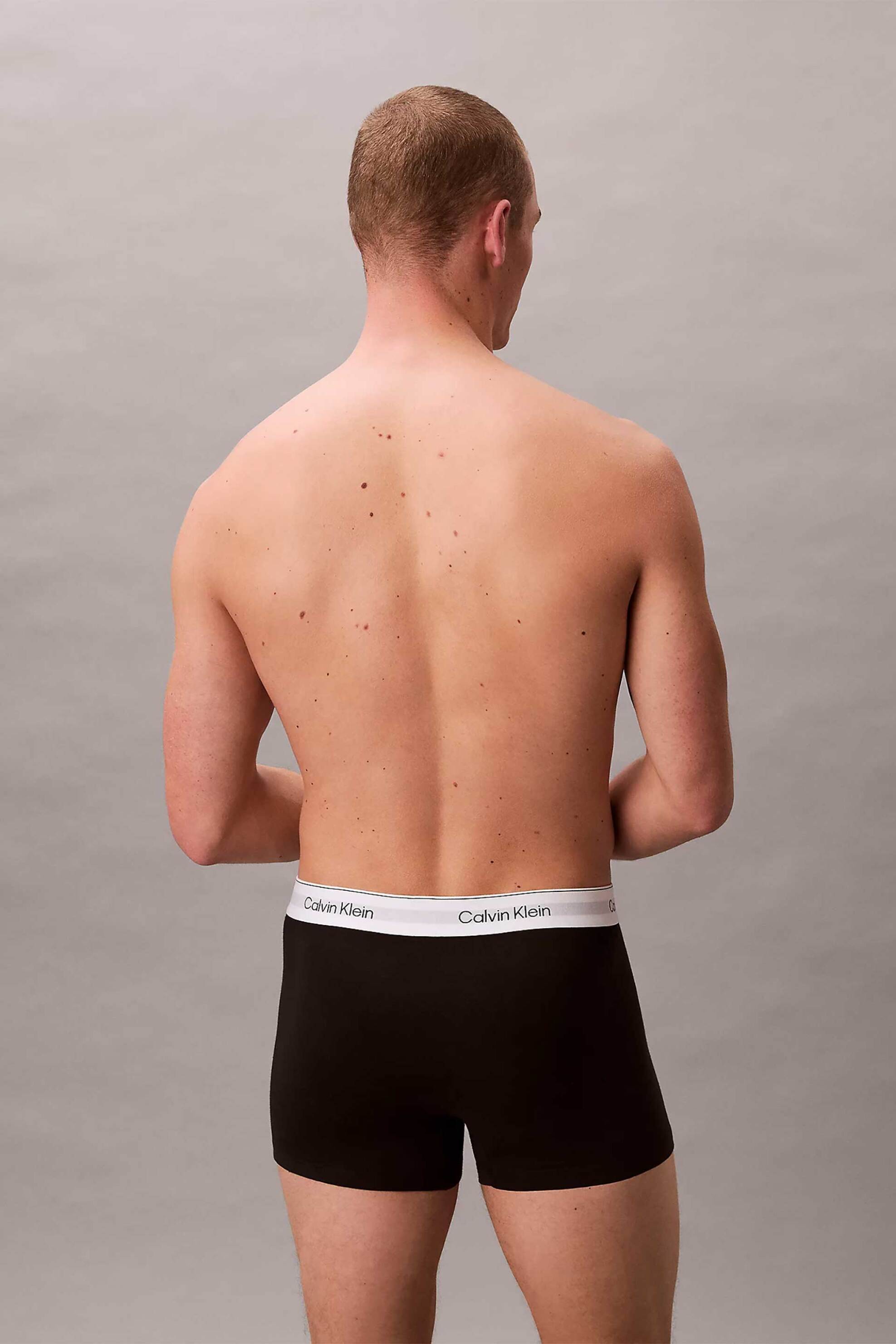 Calvin Klein Σετ Ανδρικά Εσώρουχα Trunk με Λογότυπο (3 Τεμάχια) - Lv00Nb4392 Ασπρόμαυρο