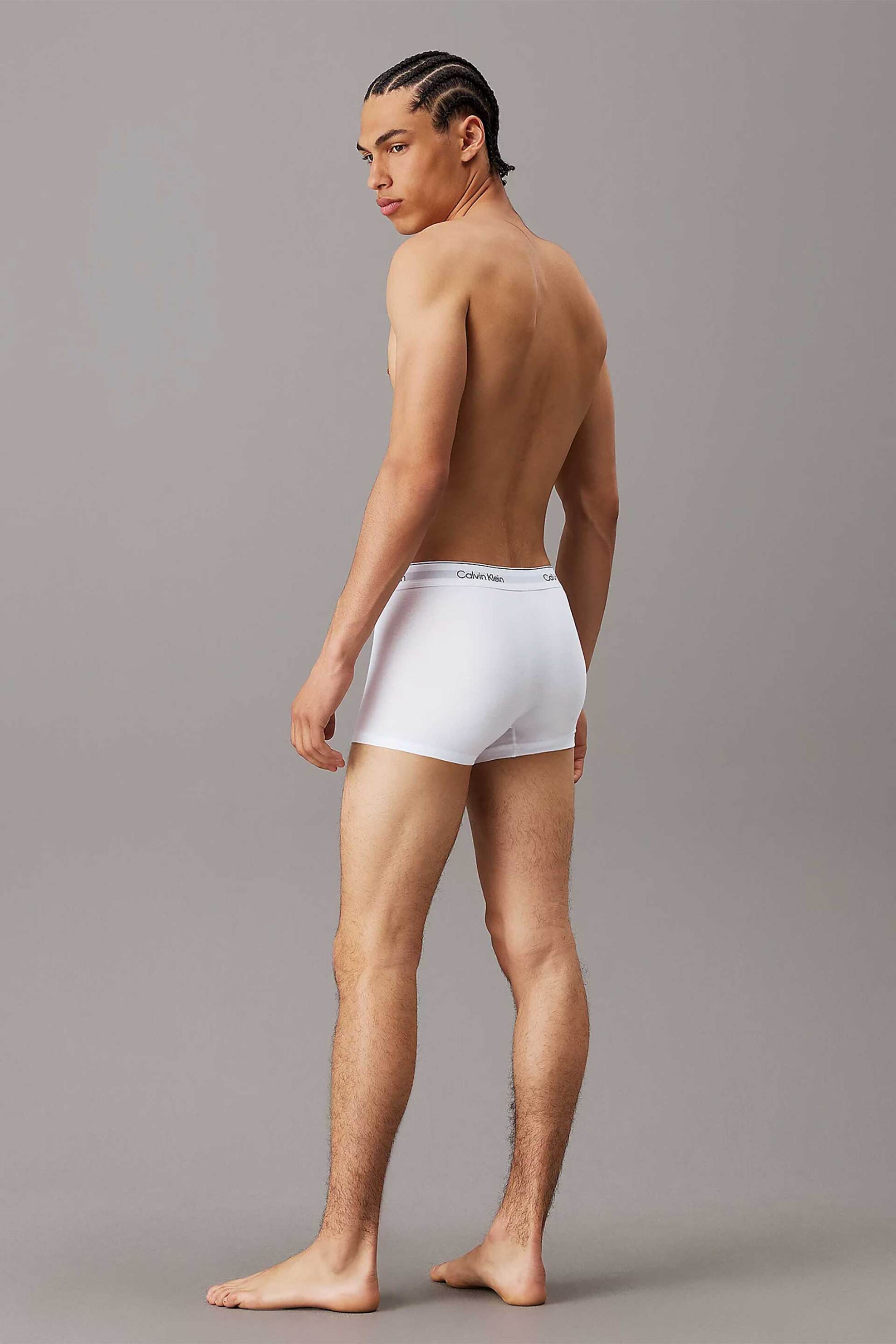 Calvin Klein Σετ Ανδρικά Εσώρουχα Trunk με Λογότυπο (3 Τεμάχια) - Lv00Nb4392 Λευκό