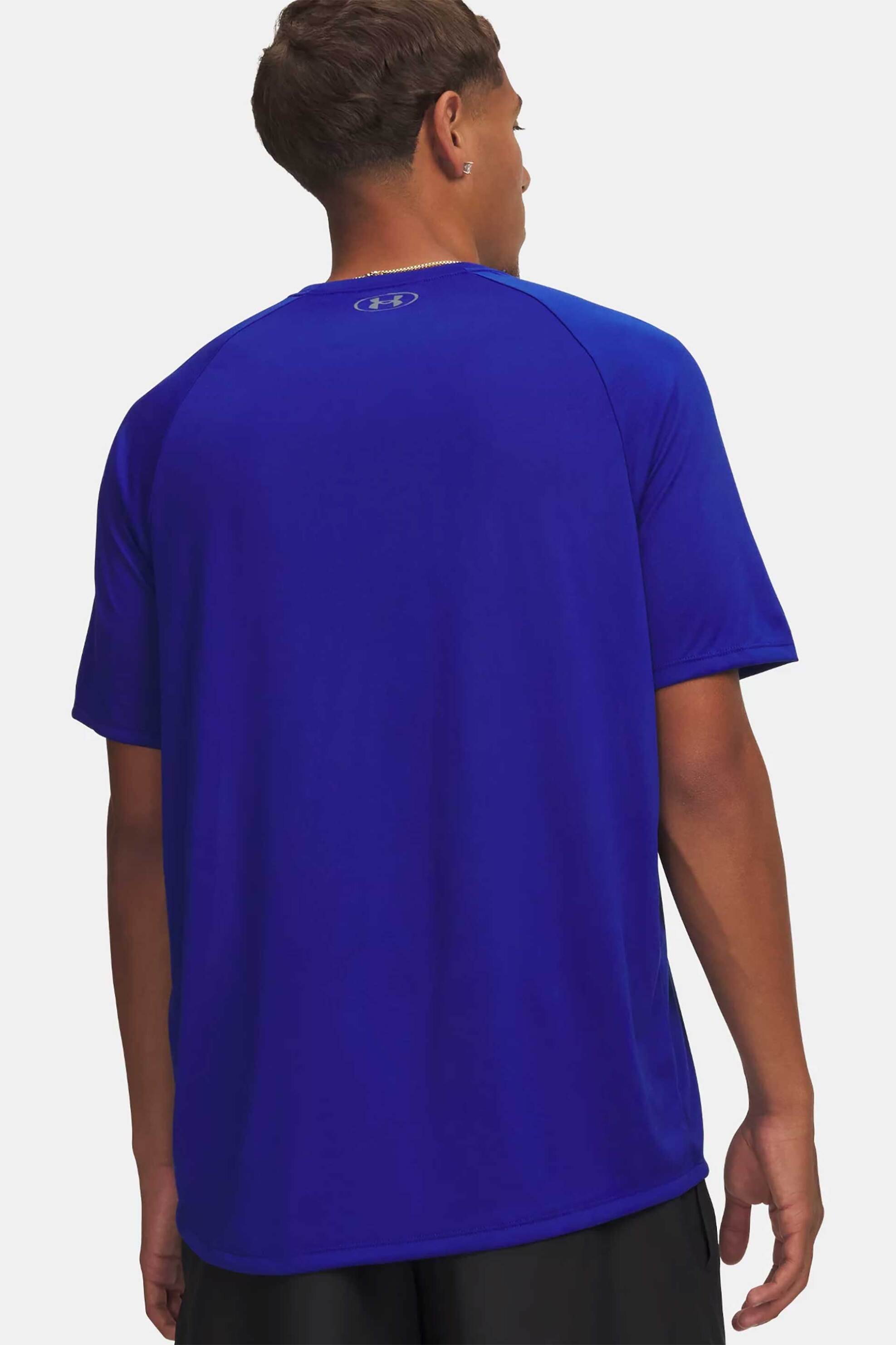 Under Armour Ανδρικό T-Shirt με Logo Print Ua Tech 2 0 - 1326413 Μπλε