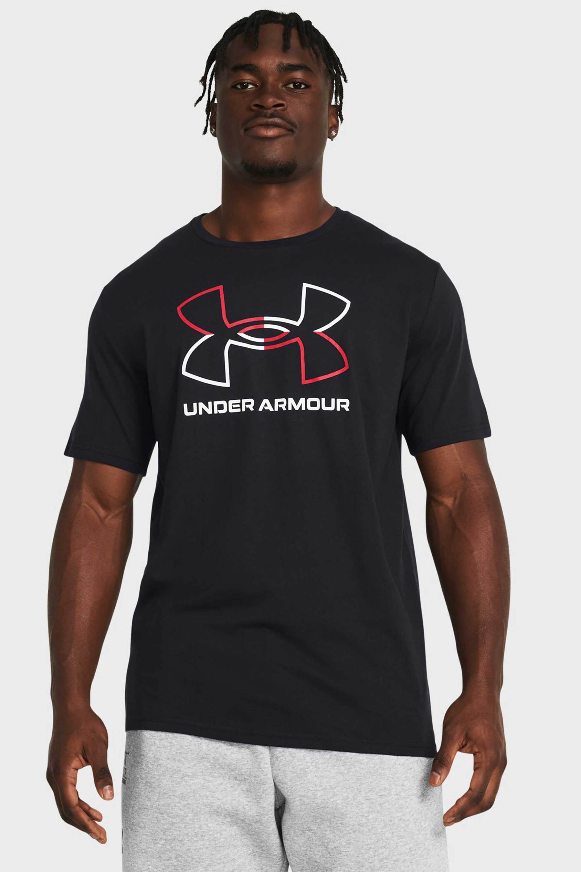 UNDER ARMOUR Under Armour ανδρικό T-shirt με logo print "Gl Foundation Update Ss" - 1382915 Μαύρο