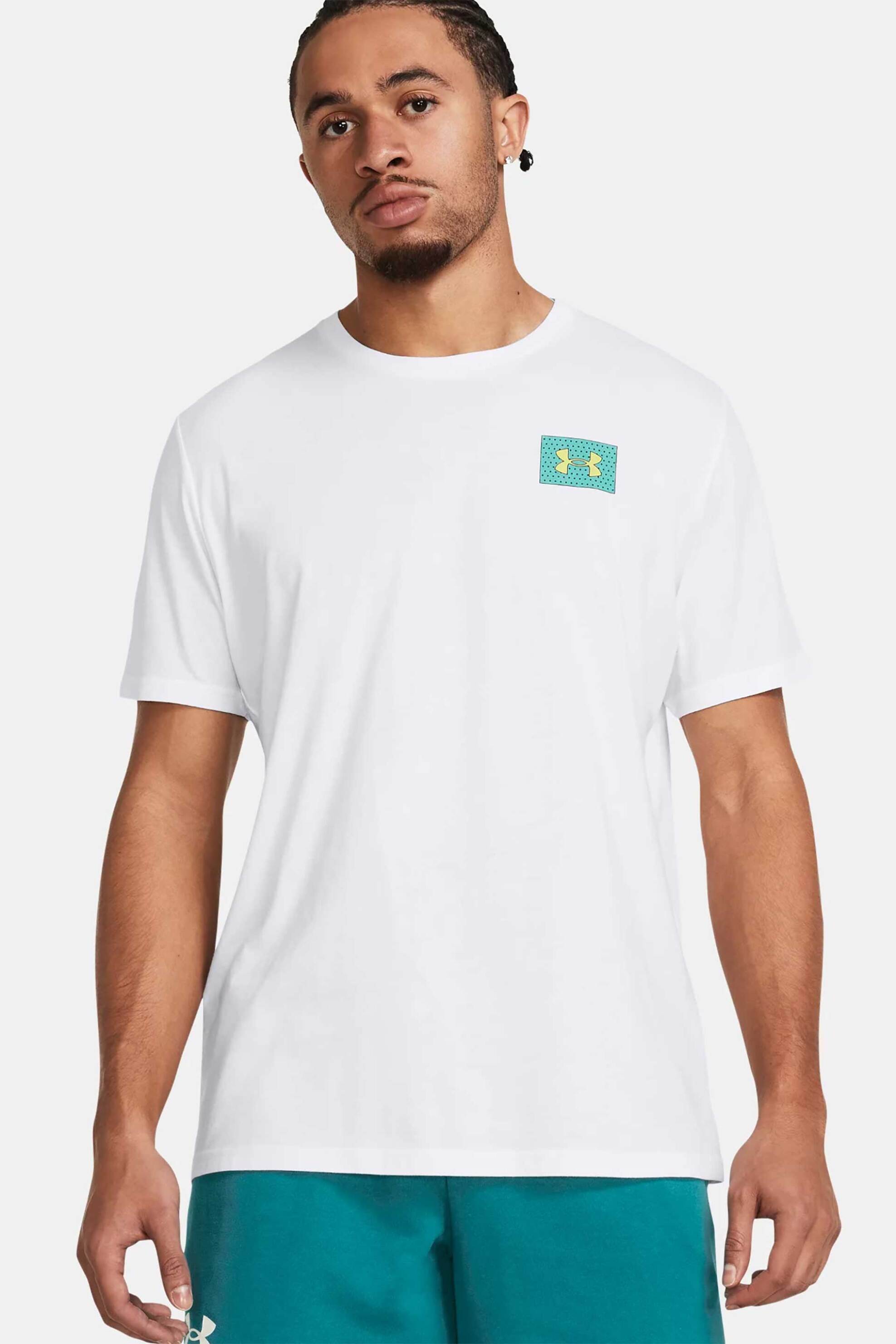 Ανδρική Μόδα > Ανδρικά Αθλητικά > Ανδρικά Αθλητικά Ρούχα > Αθλητικές Μπλούζες > Ανδρικά Αθλητικά T-Shirts Under Armour ανδρικό T-shirt με graphic logo print στο πίσω μέρος Loose Fit - 1382828 Λευκό