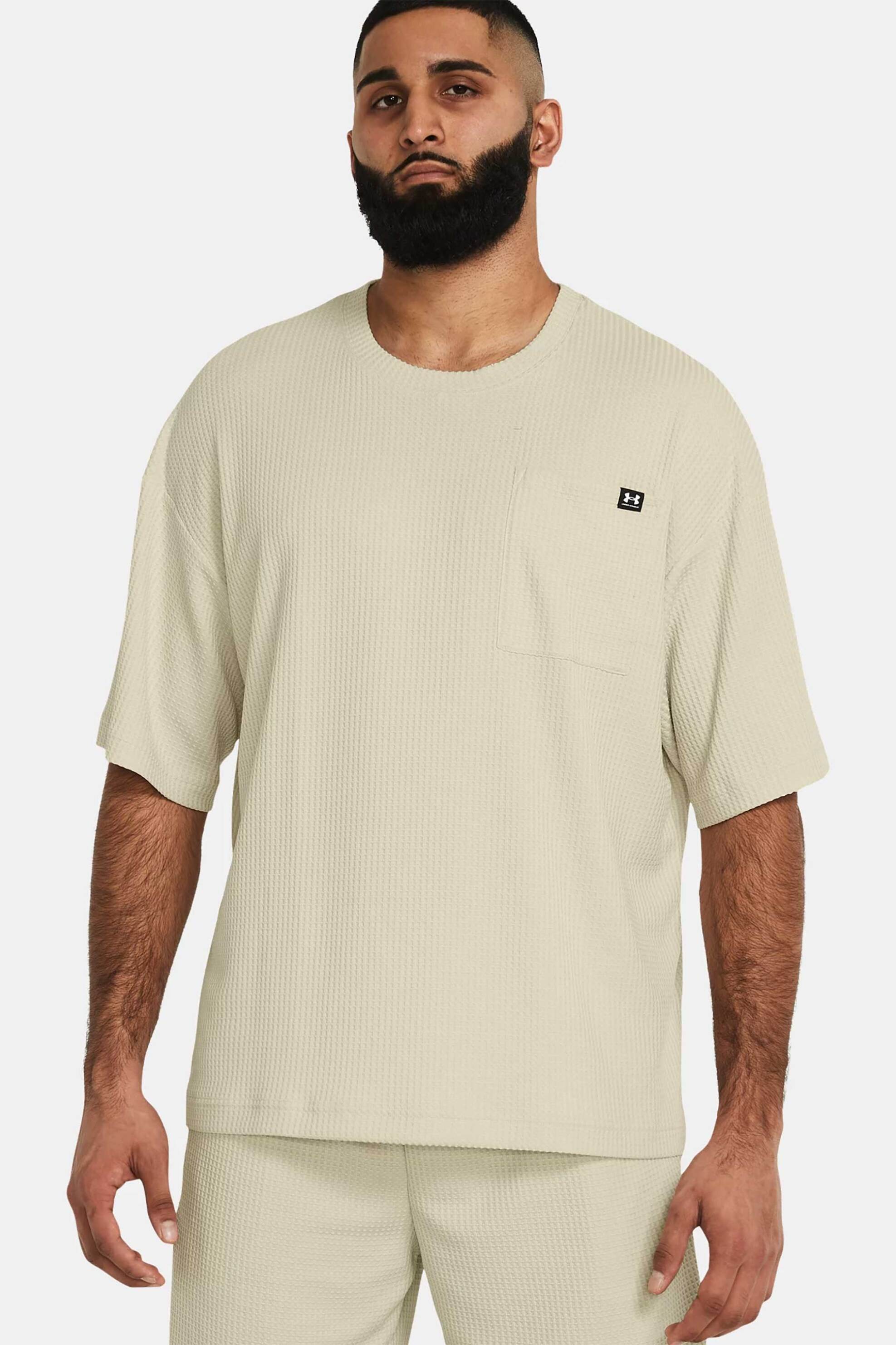 Ανδρική Μόδα > Ανδρικά Αθλητικά > Ανδρικά Αθλητικά Ρούχα > Αθλητικές Μπλούζες > Ανδρικά Αθλητικά T-Shirts Under Armour ανδρικό T-shirt "Rival Waffle" - 1383106 Εκρού