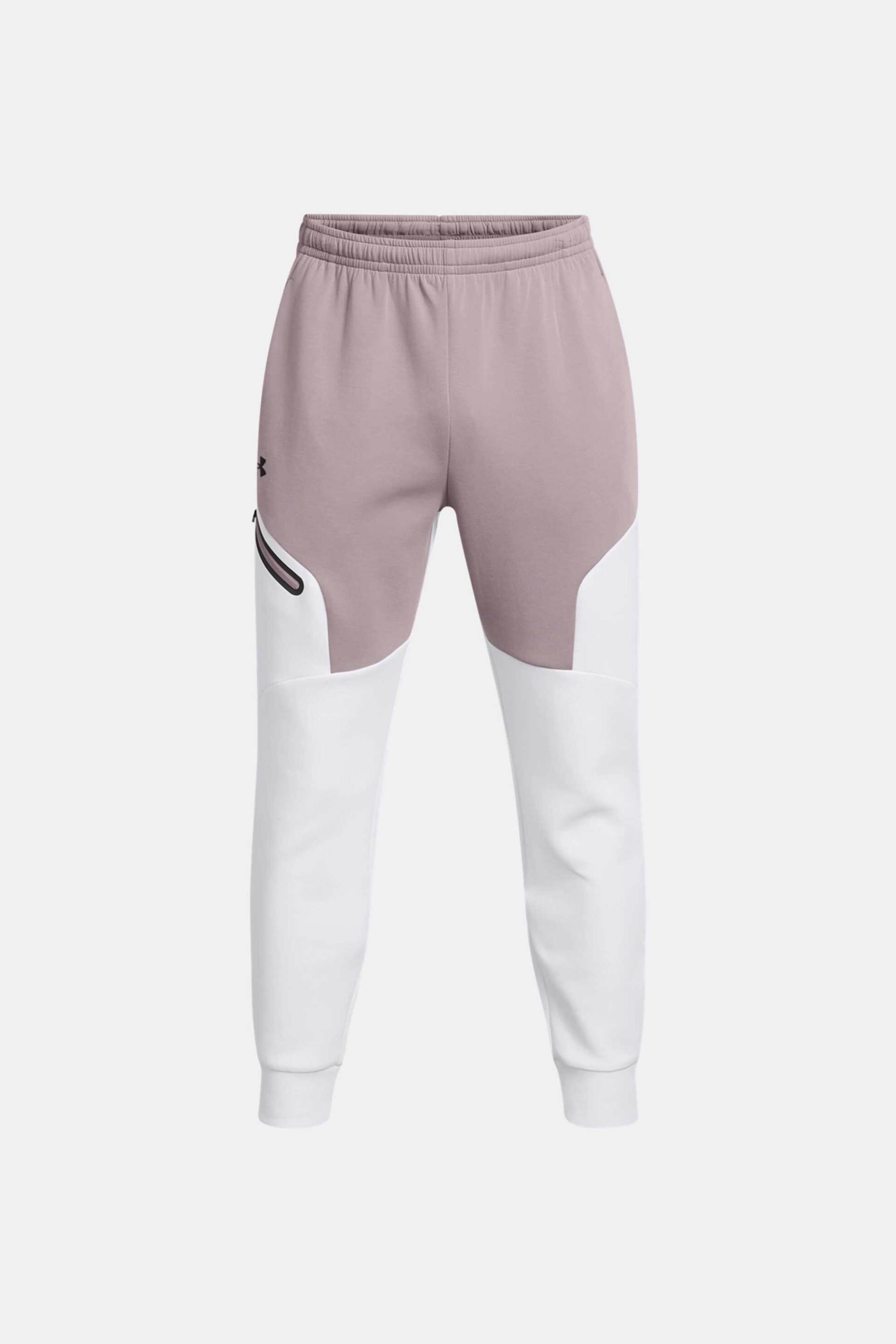 Under Armour ανδρικό παντελόνι φόρμας Tapered Fit "Unstoppable Fleece" - 1389353 Λευκό φωτογραφία