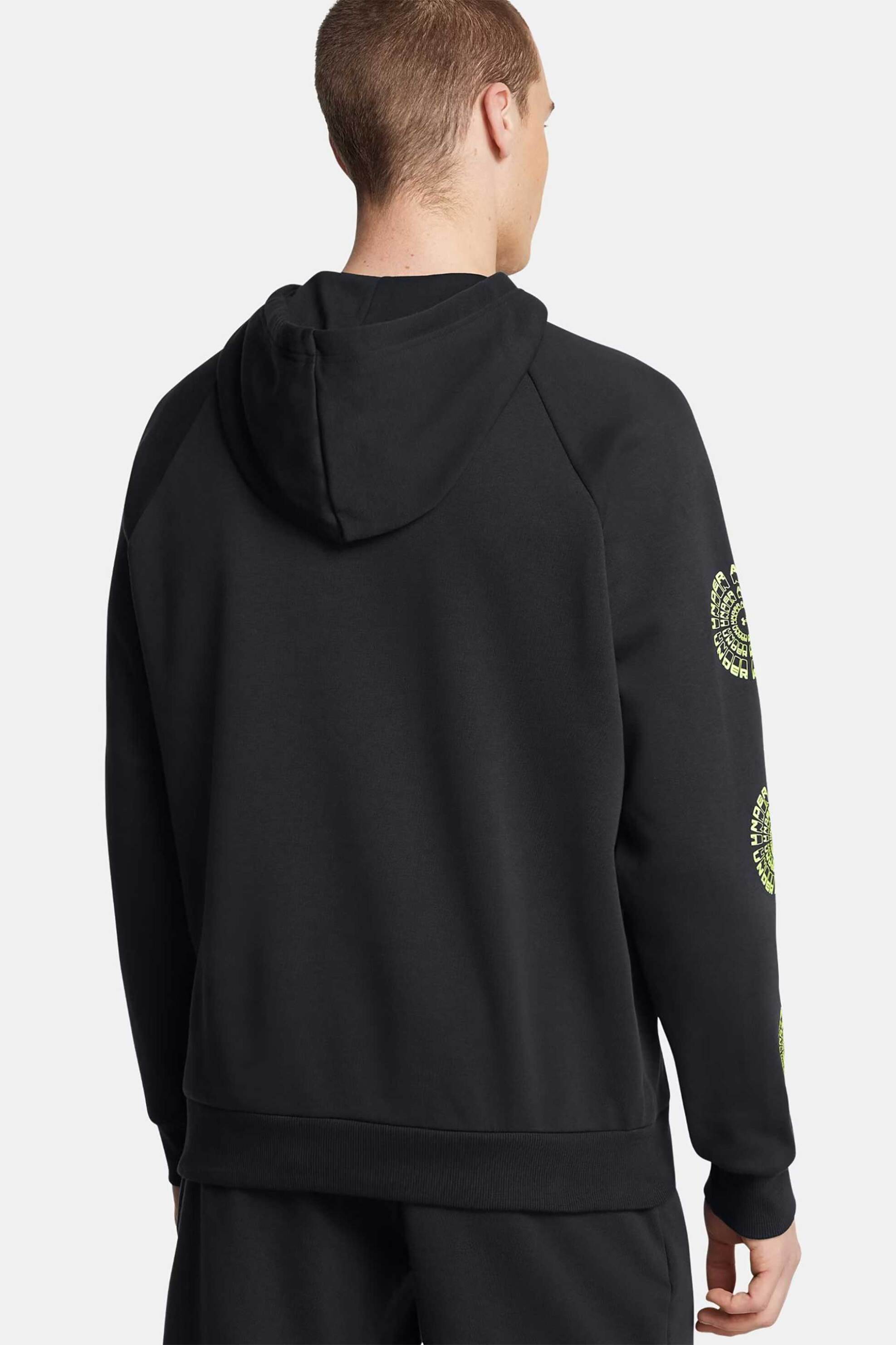 Under Armour ανδρική μπλούζα φούτερ με κουκούλα Loose Fit "Rival Fleece High Brand Read Logo" - 1386593 Μαύρο φωτογραφία